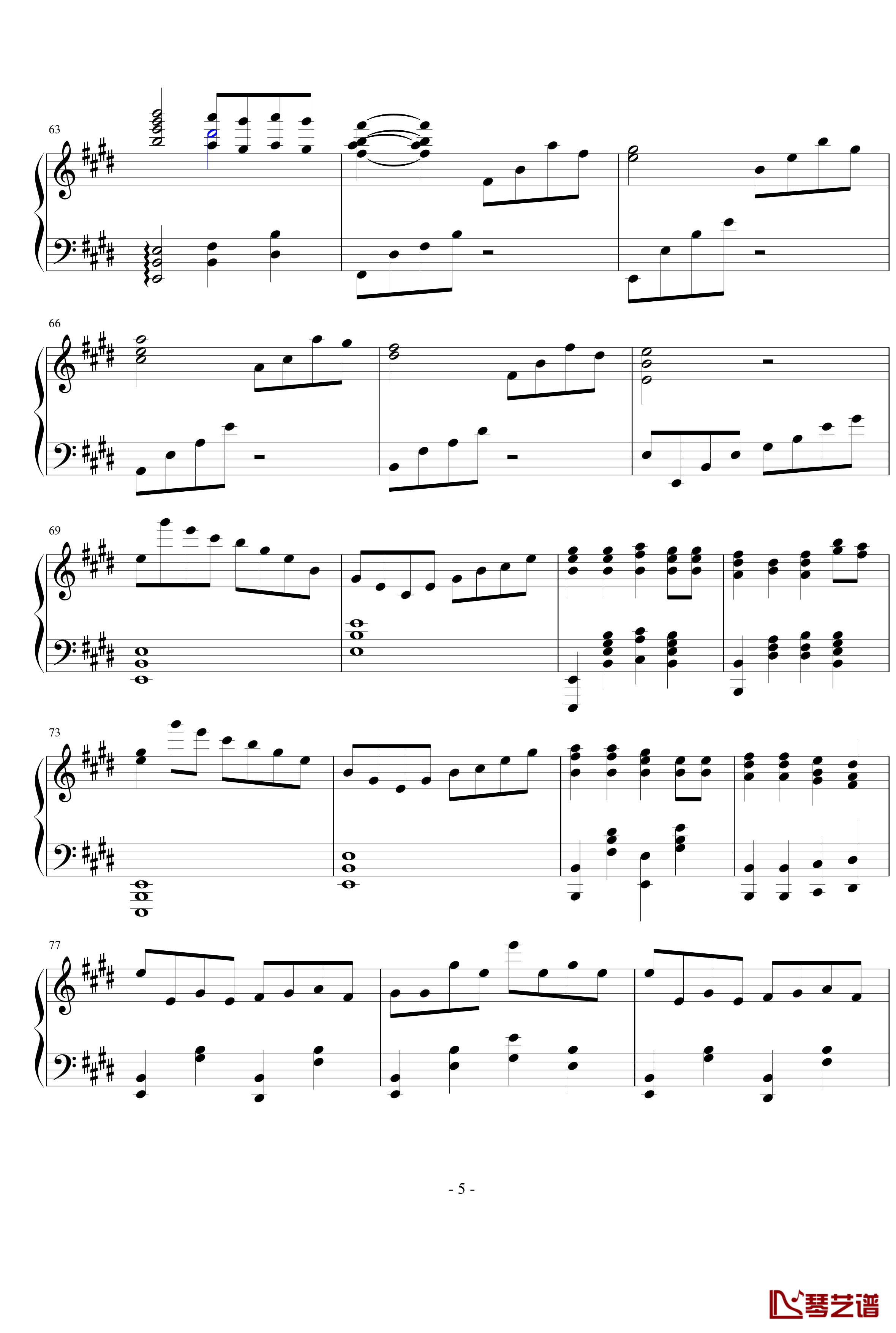 E大调第八练习曲钢琴谱-PARROT1865