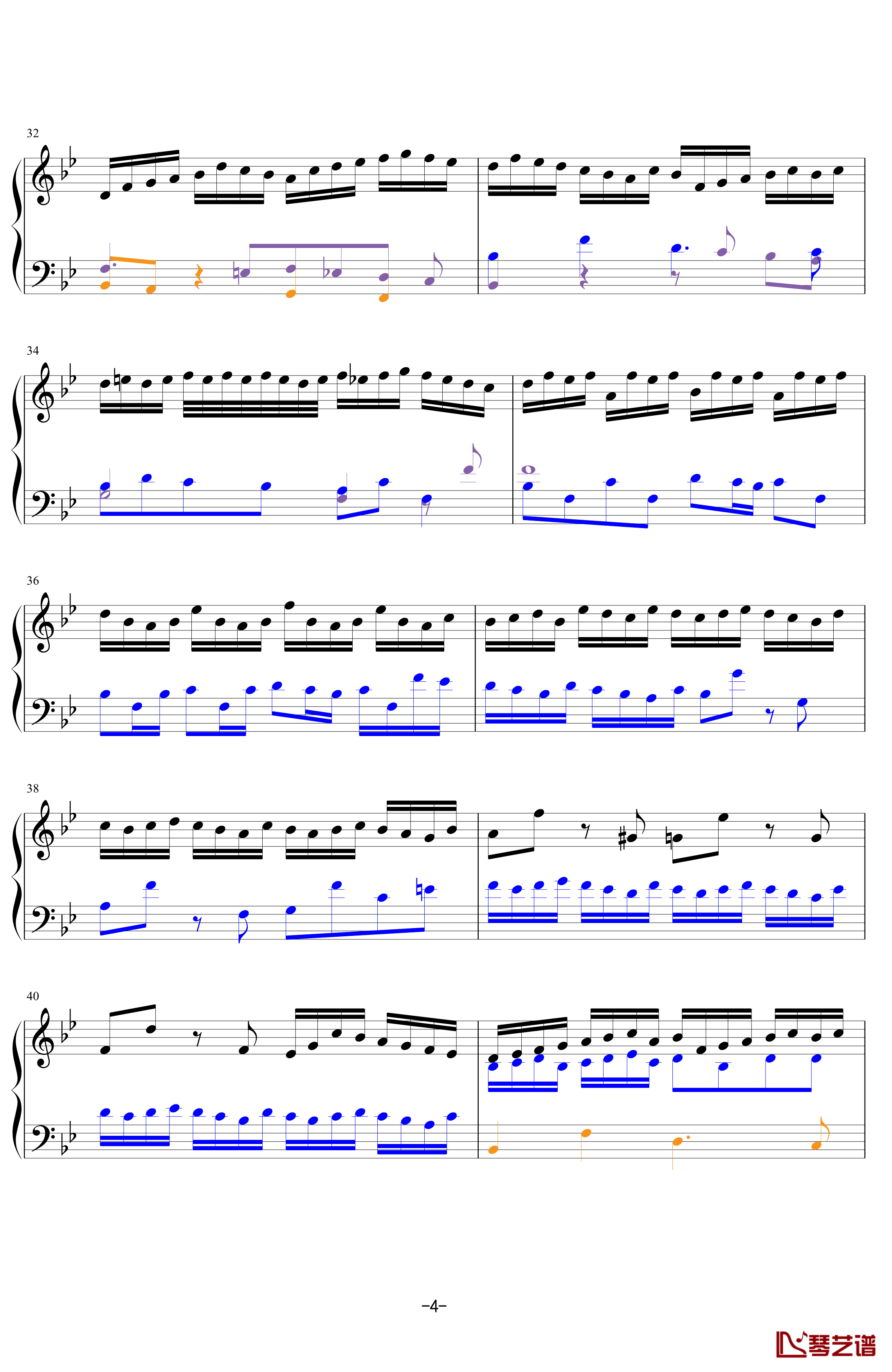 BWV578 Littlle Fugue钢琴谱-巴赫-P.E.Bach4