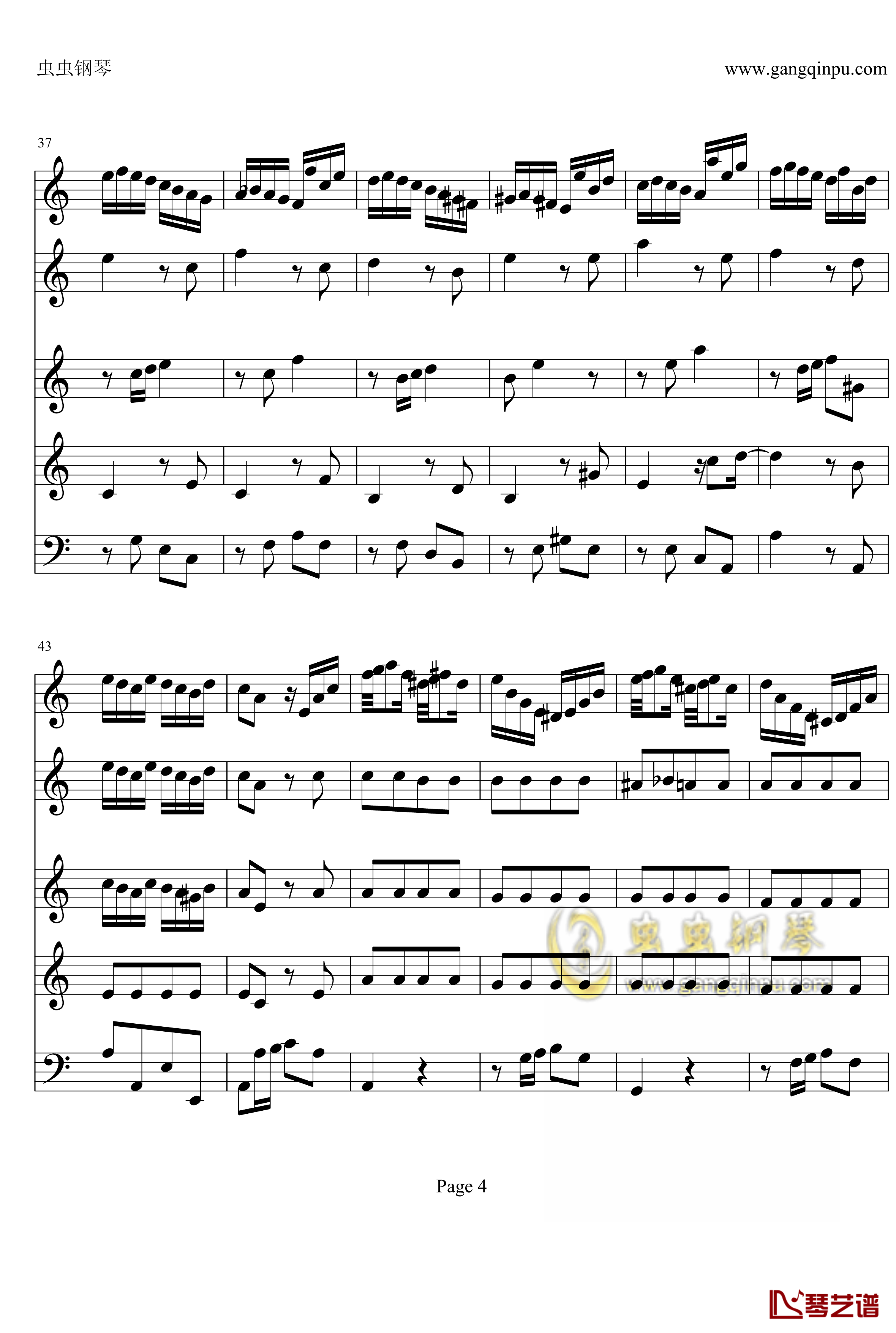 a小调小提琴协奏曲钢琴谱-巴赫-P.E.Bach4