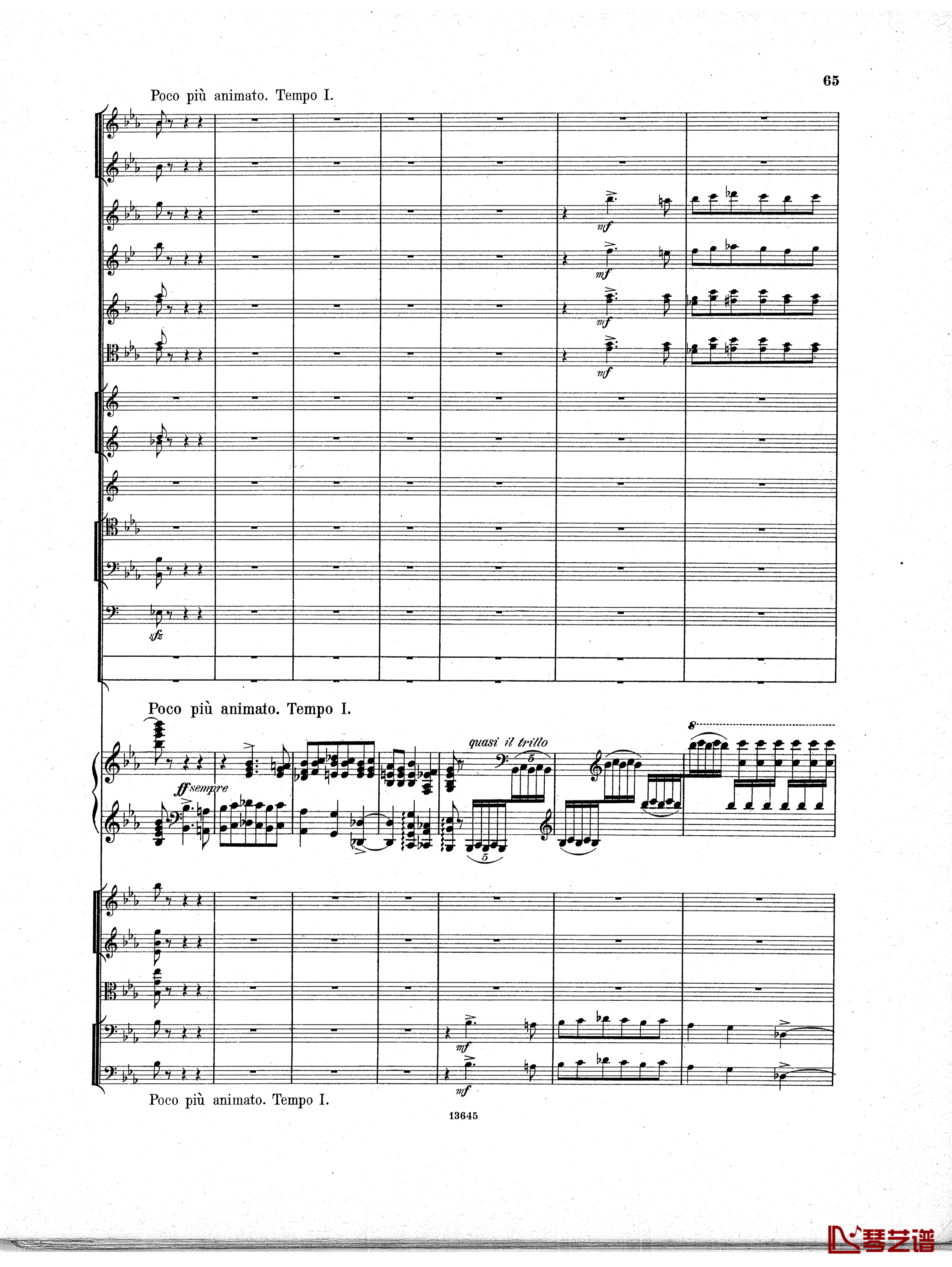 Lyapunov 降E小调第一钢琴协奏曲 Op.4钢琴谱-Lyapunov64