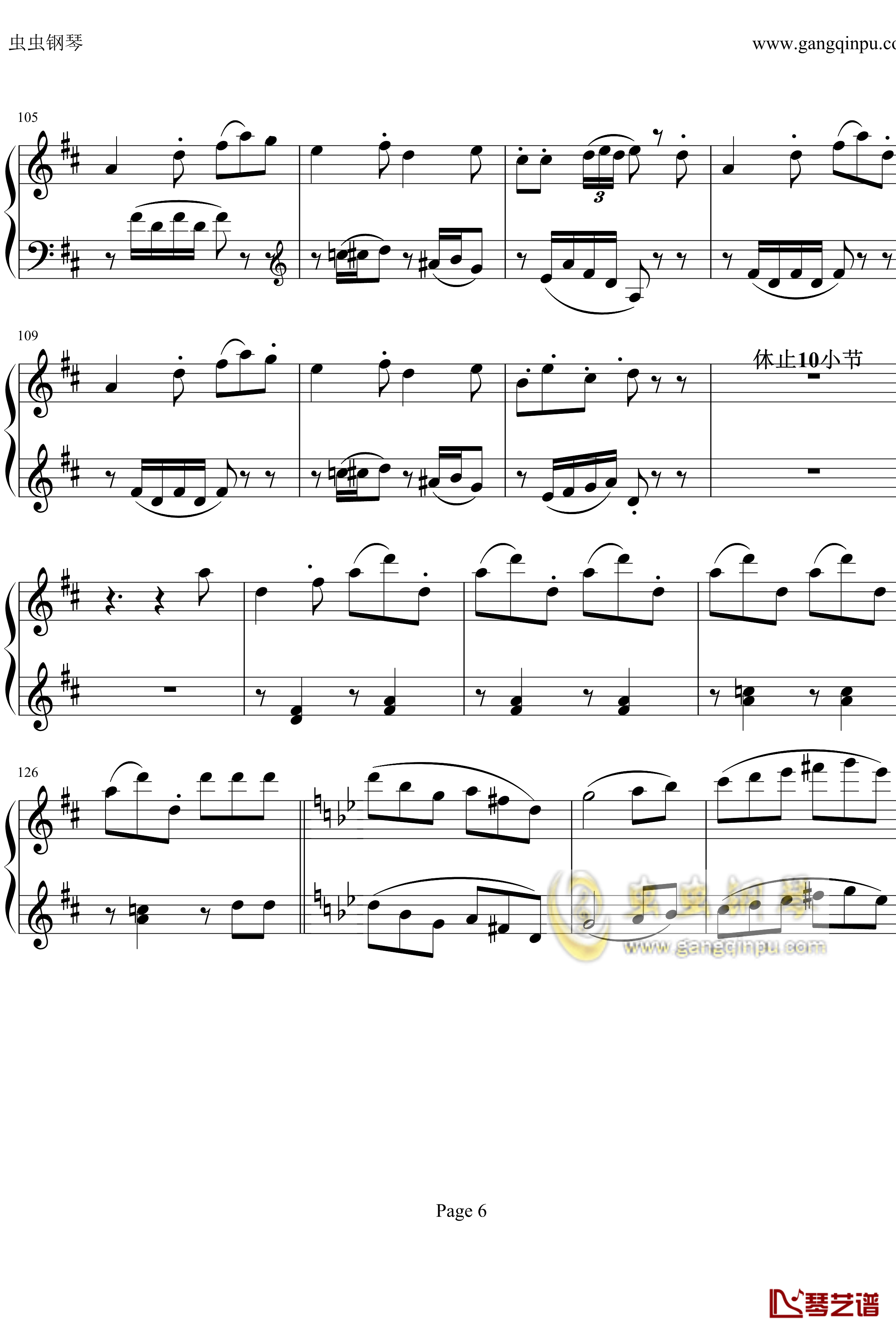 贝多芬钢琴协奏曲Op61第三乐章钢琴谱-贝多芬6