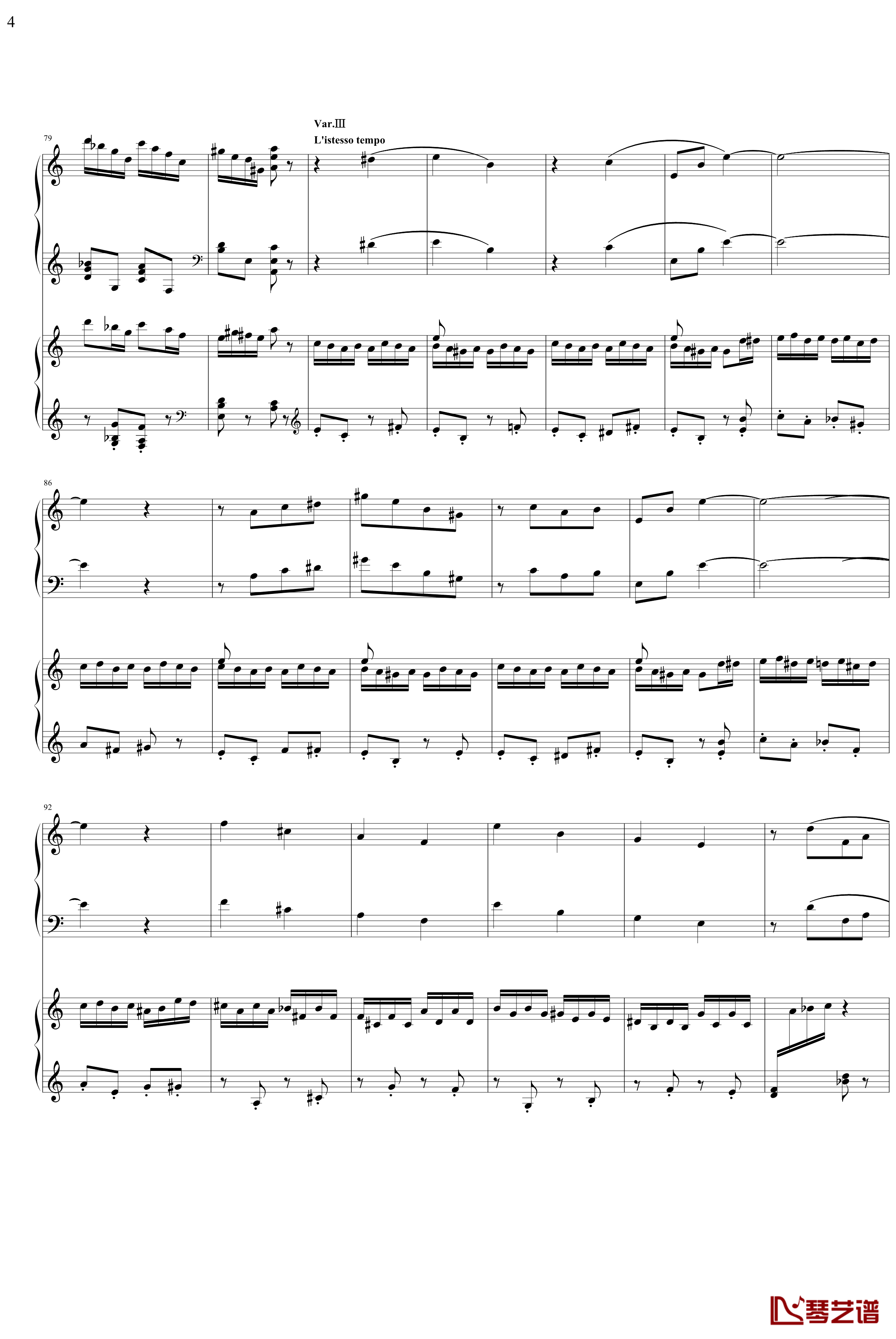 帕格尼主题狂想曲钢琴谱-1~10变奏-拉赫马尼若夫4
