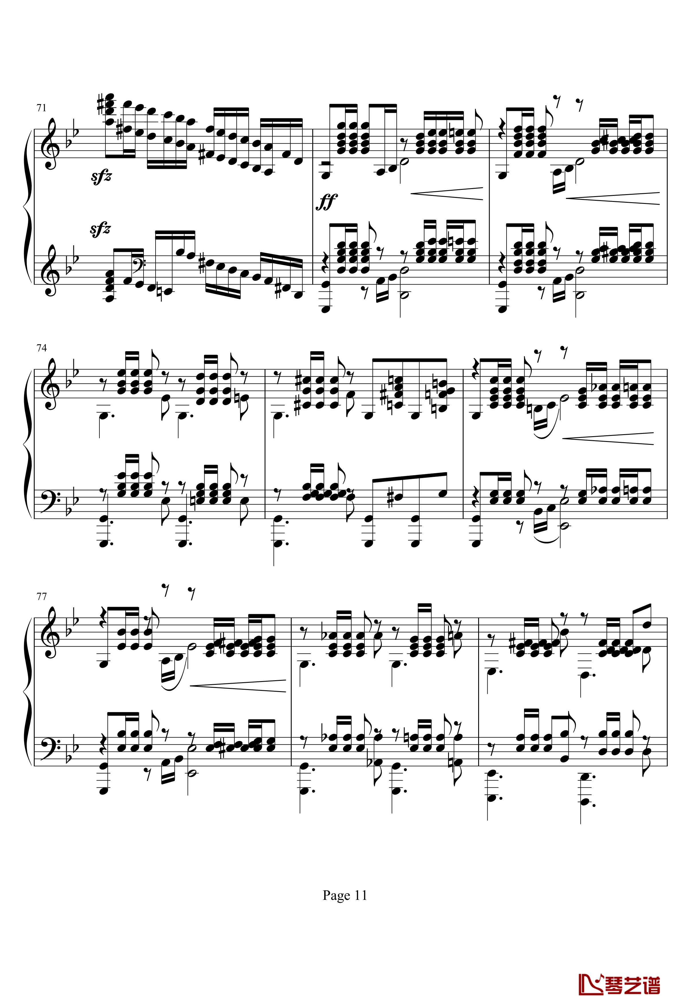  G小调前奏曲.op.23 No.5钢琴谱-拉赫马尼若夫-Rachmaninoff11