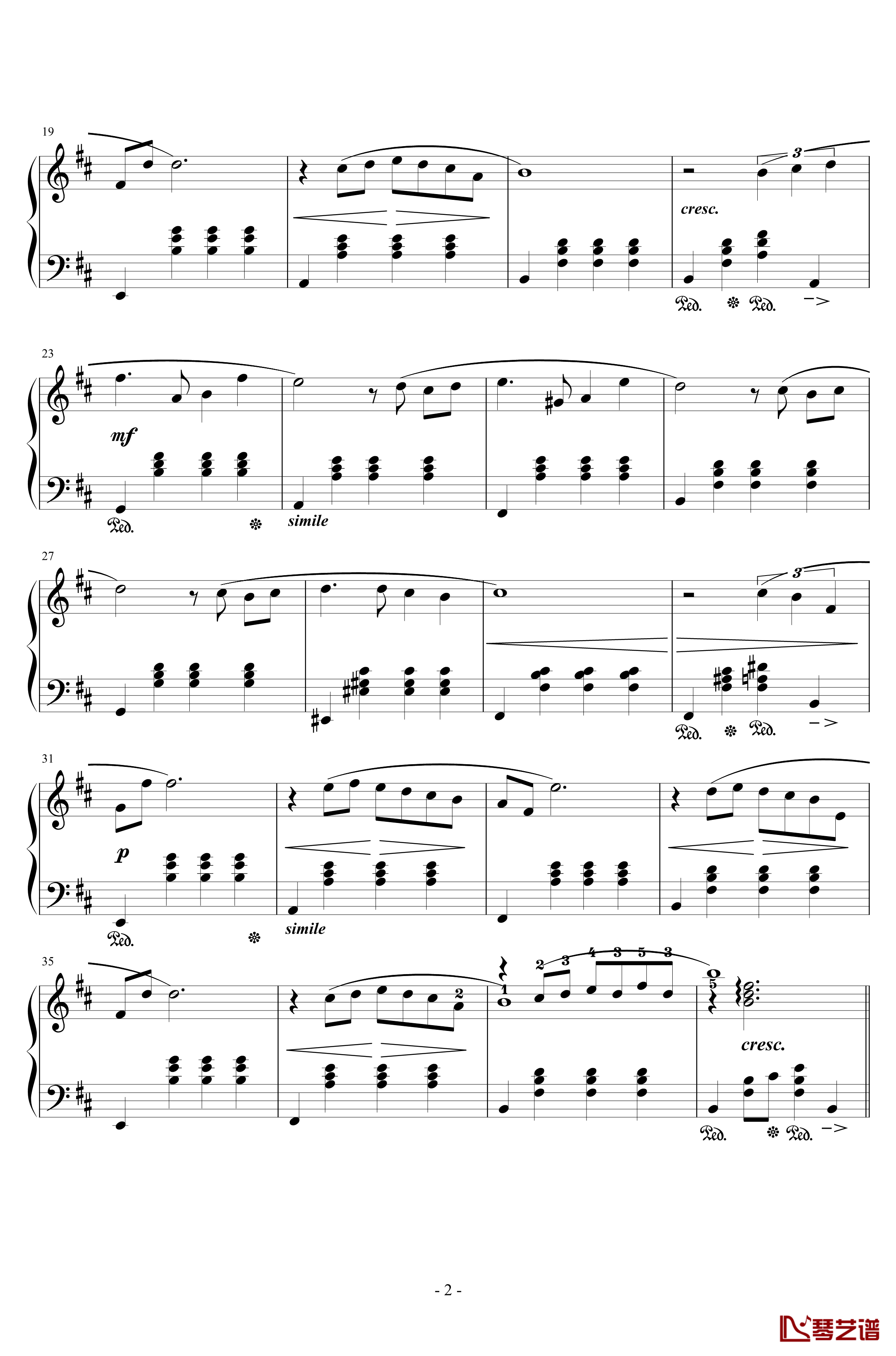 最终幻想4爱的主题钢琴谱-交响乐版改编-植松伸夫2