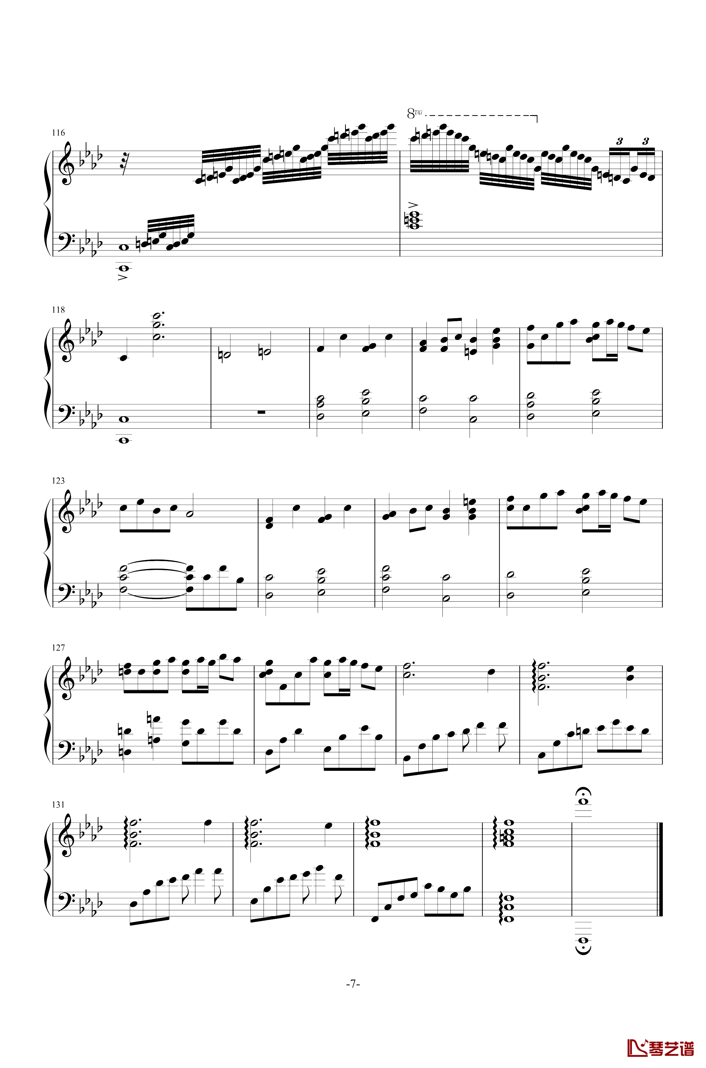 千年の孤独钢琴谱-东方-Everfades7