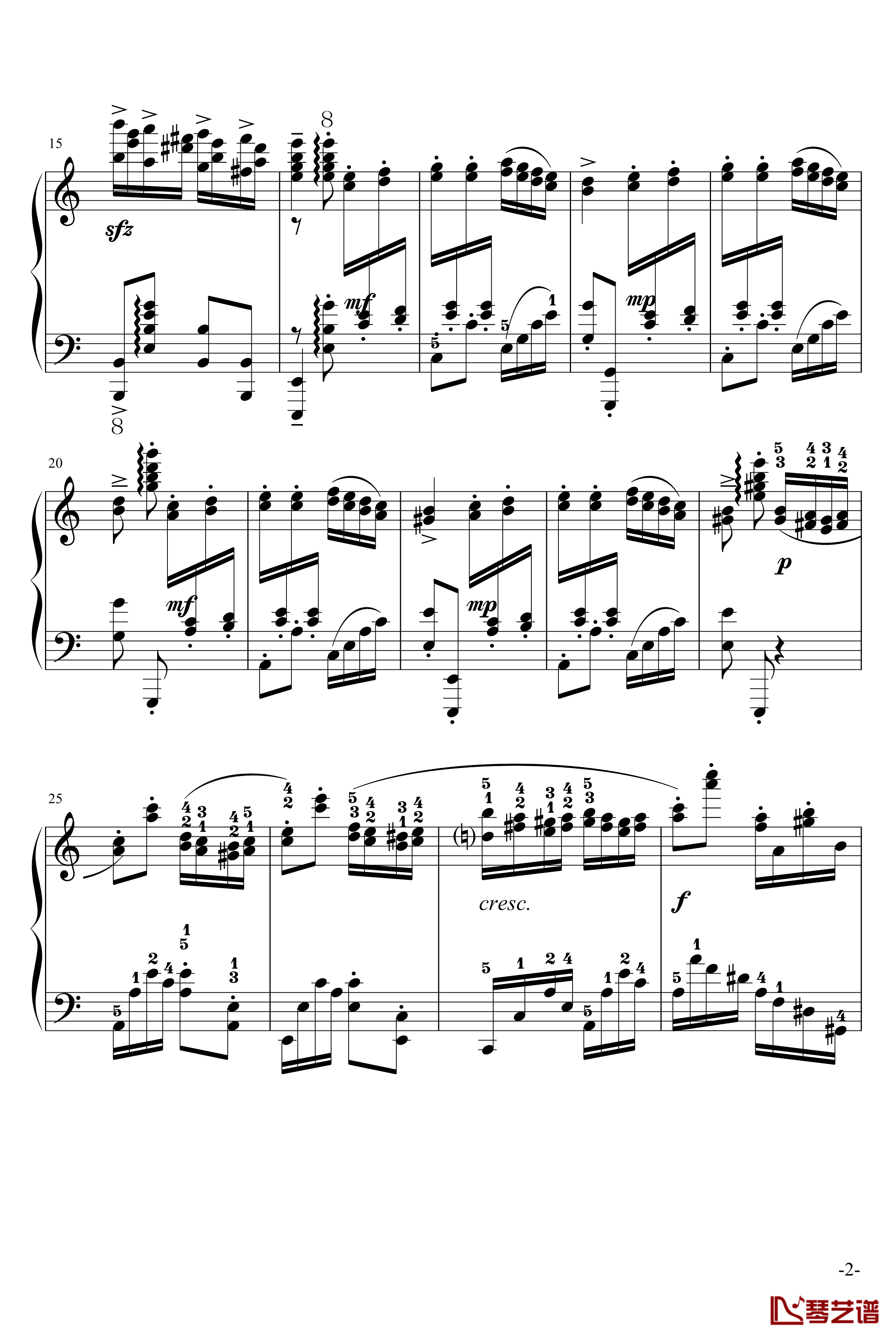 玩命版土耳其进行曲钢琴谱-莫扎特2