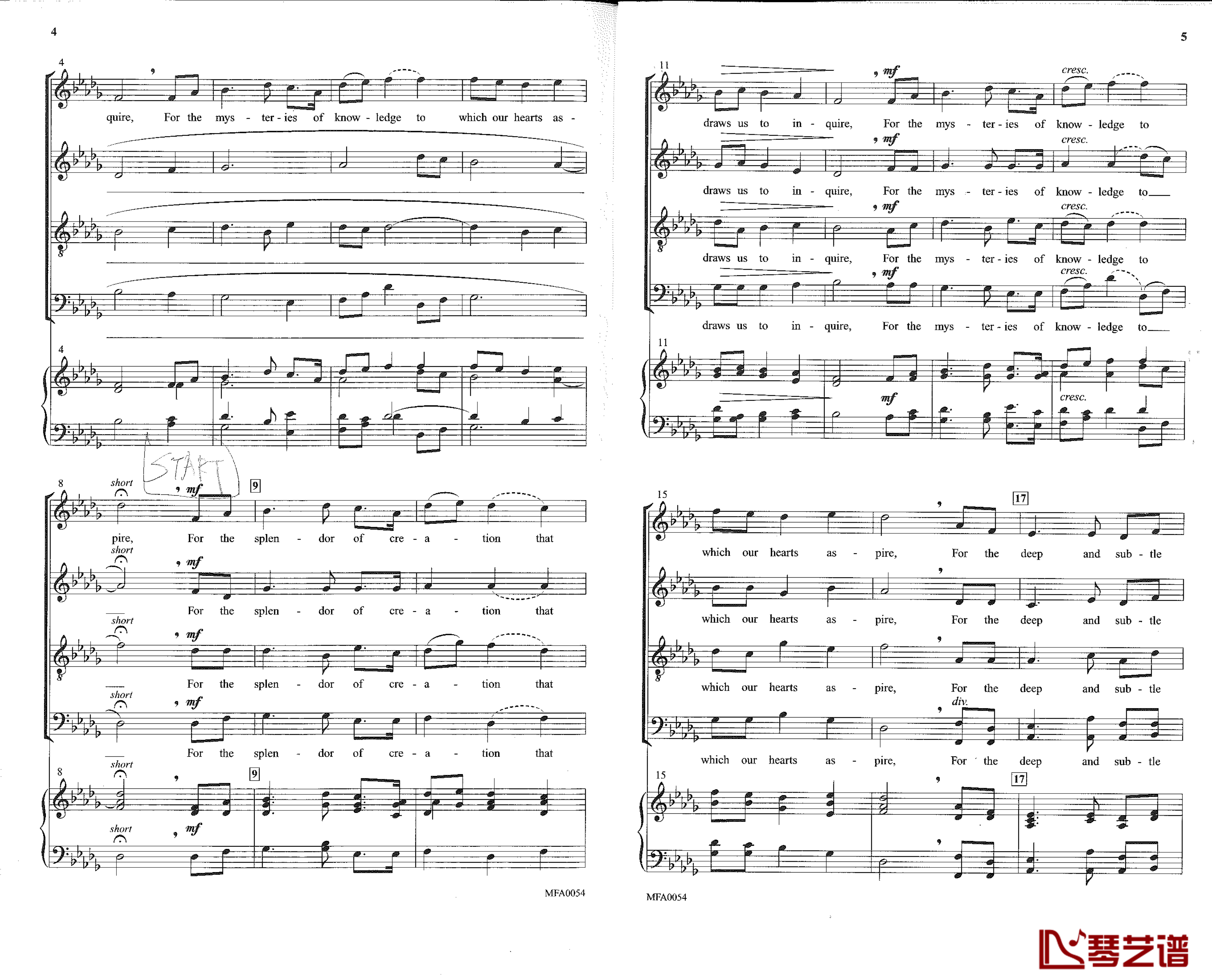 For the splendor of creation钢琴谱-Gustav Holst2
