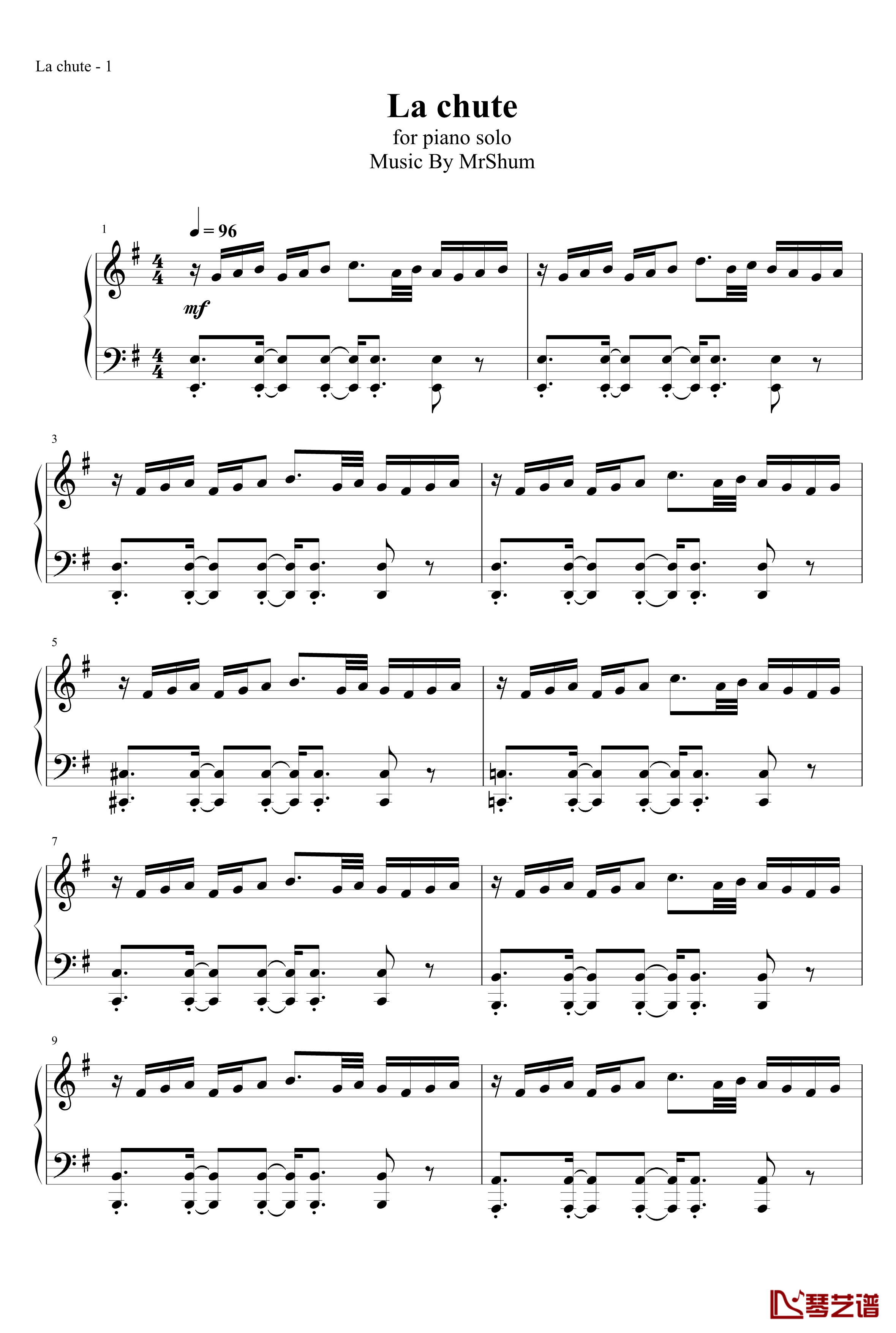 原始动力钢琴谱-MrSHUM1