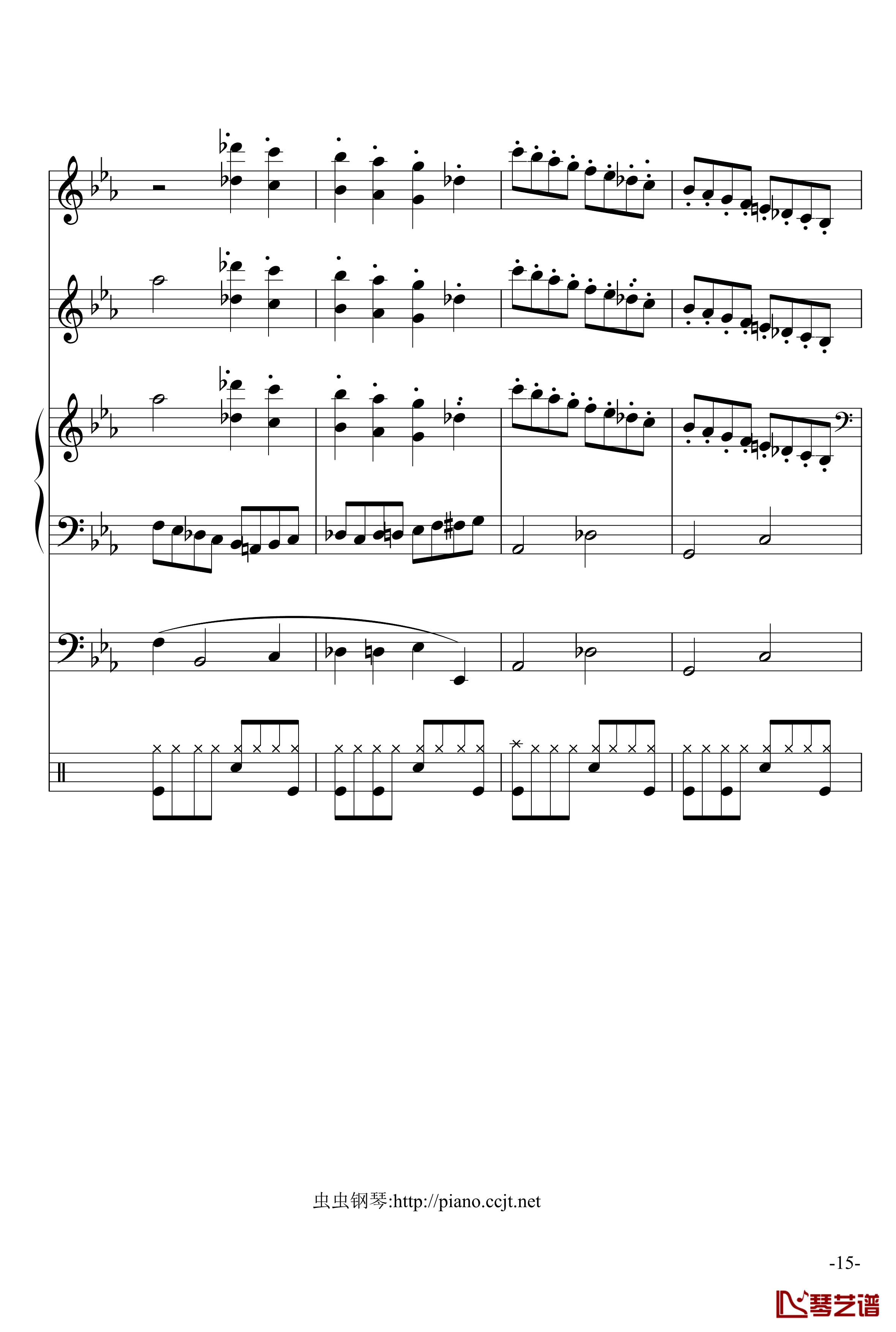 悲怆奏鸣曲钢琴谱-加小乐队-贝多芬-beethoven15