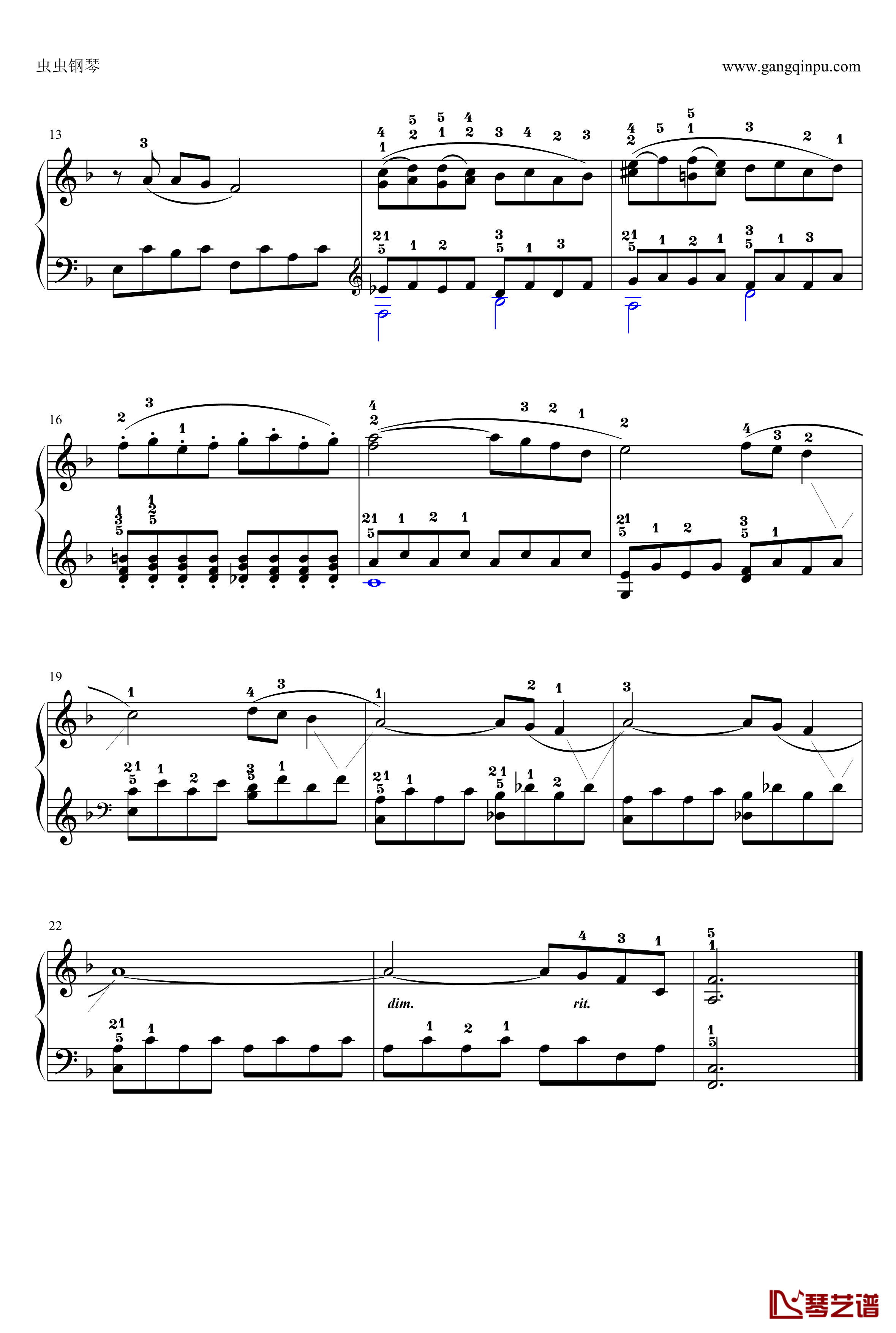 肖邦钢琴谱-离别简化版-chopin2