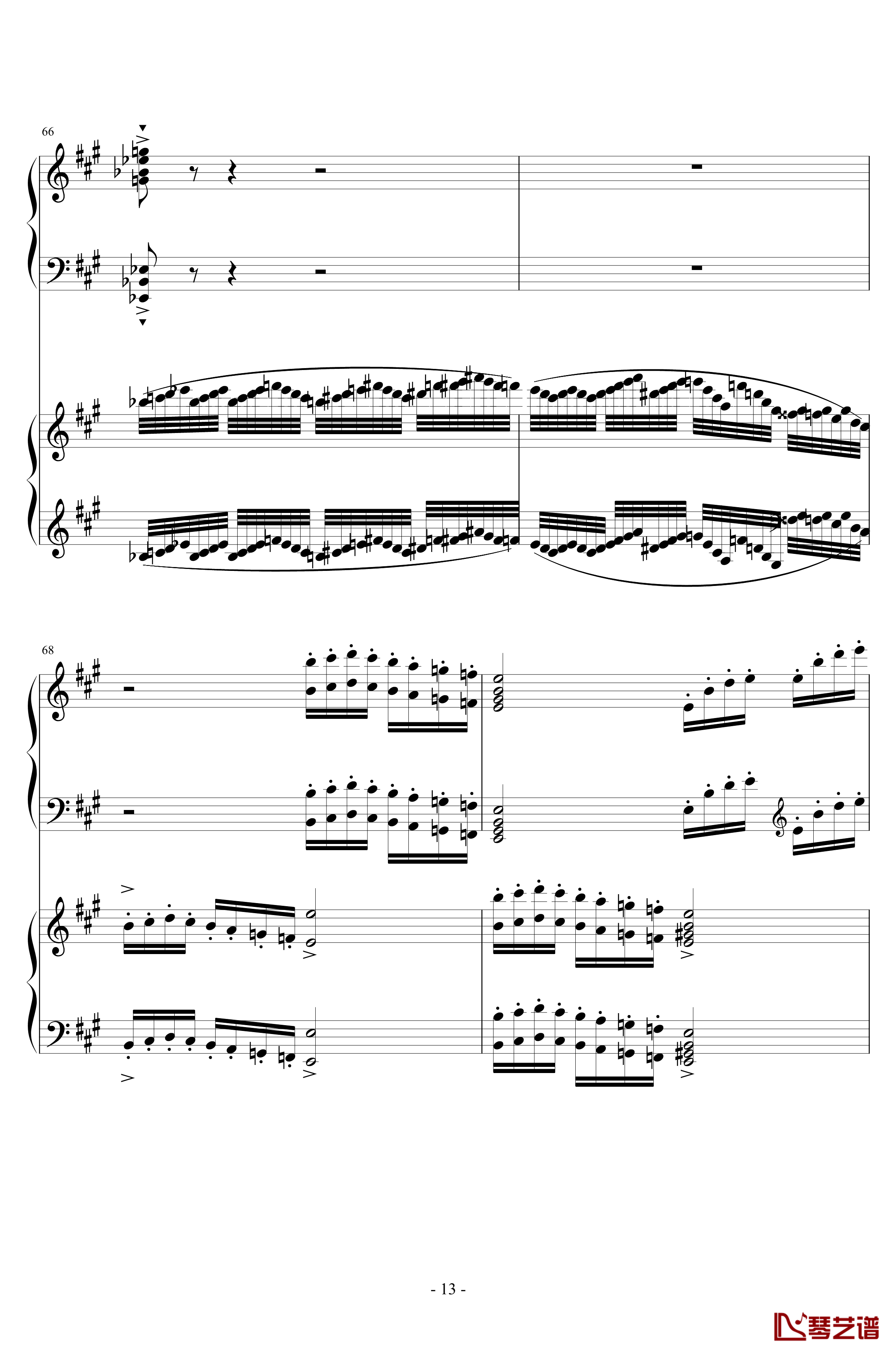 Piano Concerto No.6 in sharp F Minor Op.57 I.钢琴谱-一个球13