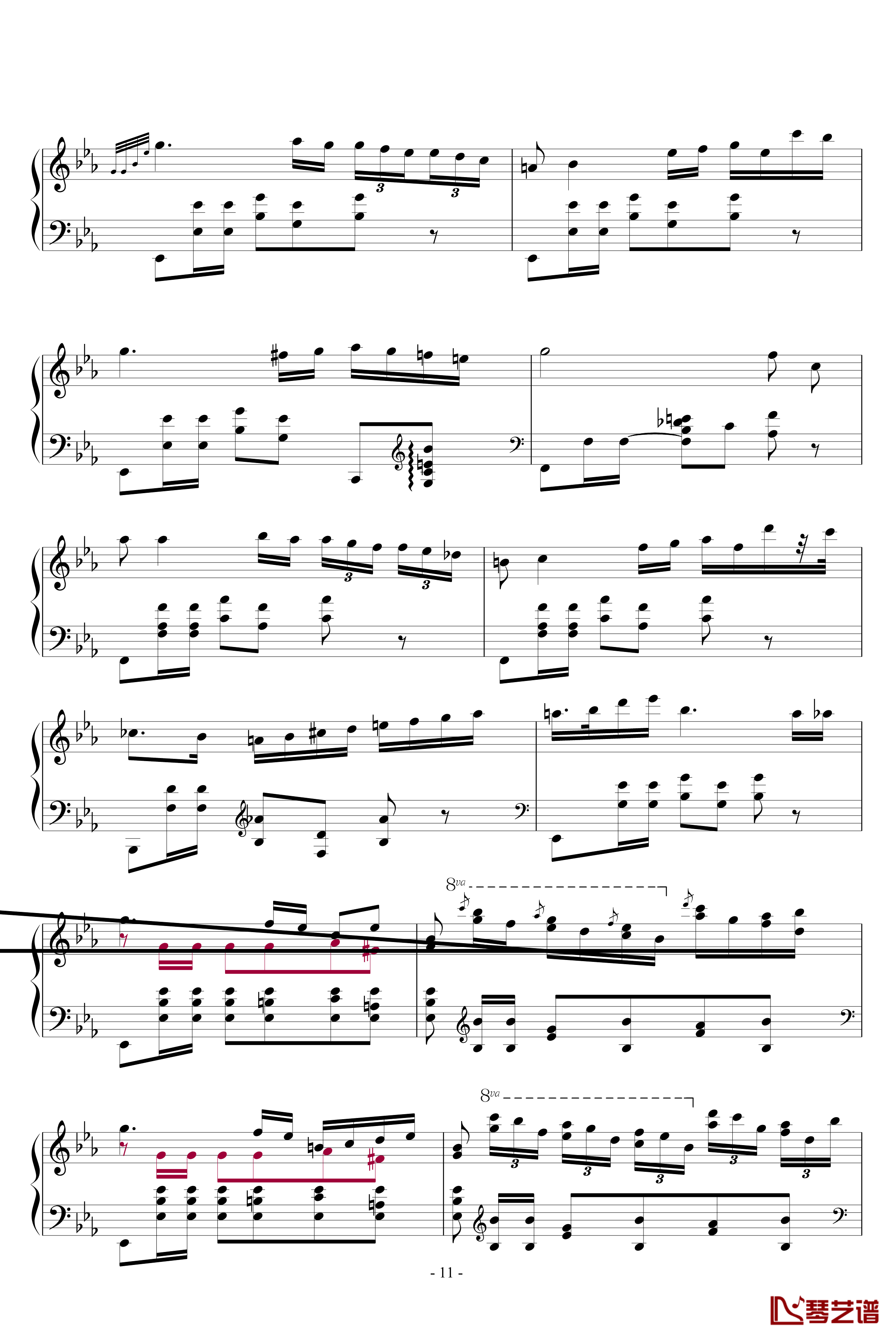 肖邦大波兰舞曲opus22钢琴谱-肖邦-chopin11