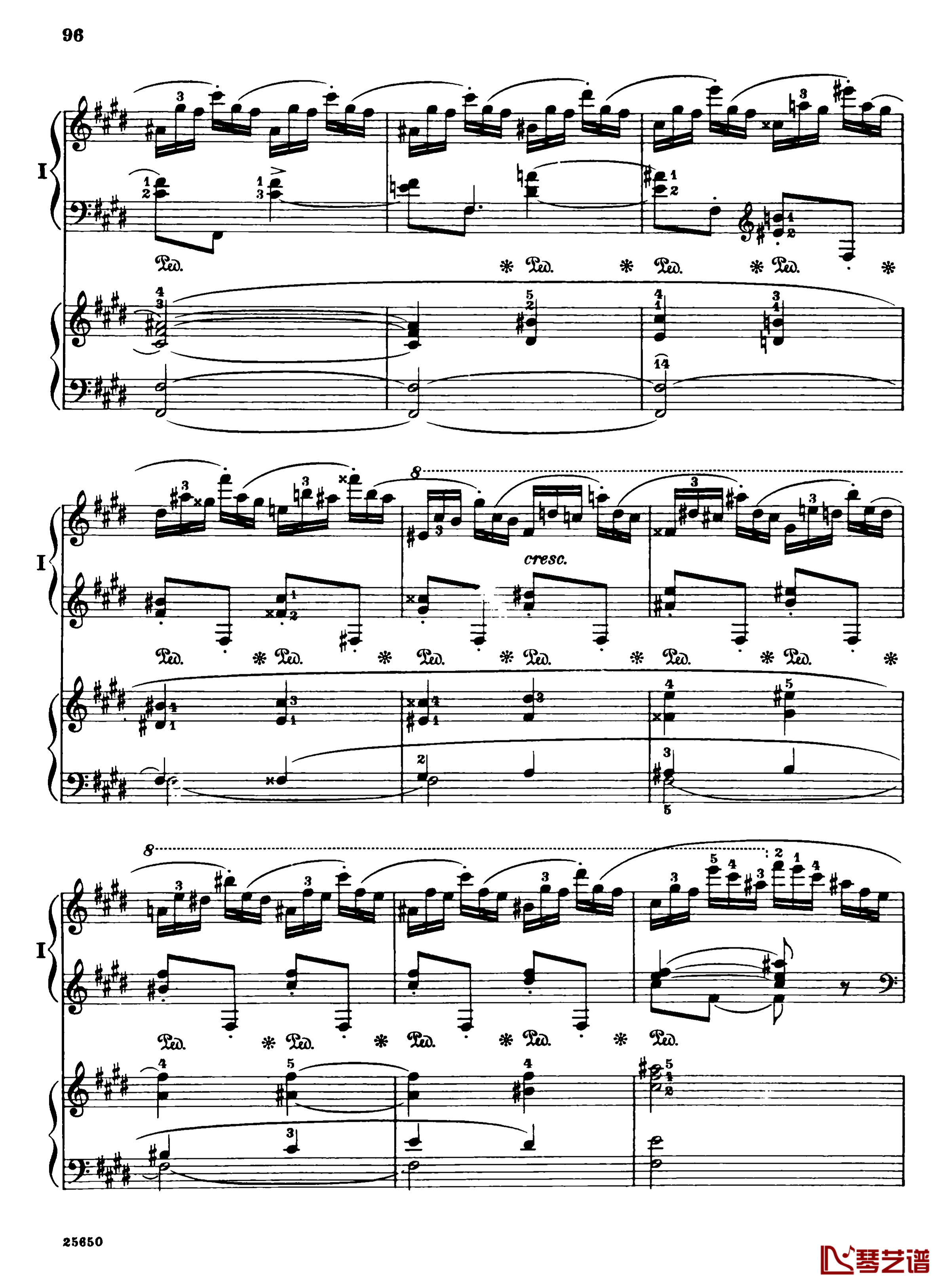 肖邦第一钢琴协奏曲钢琴谱-肖邦98