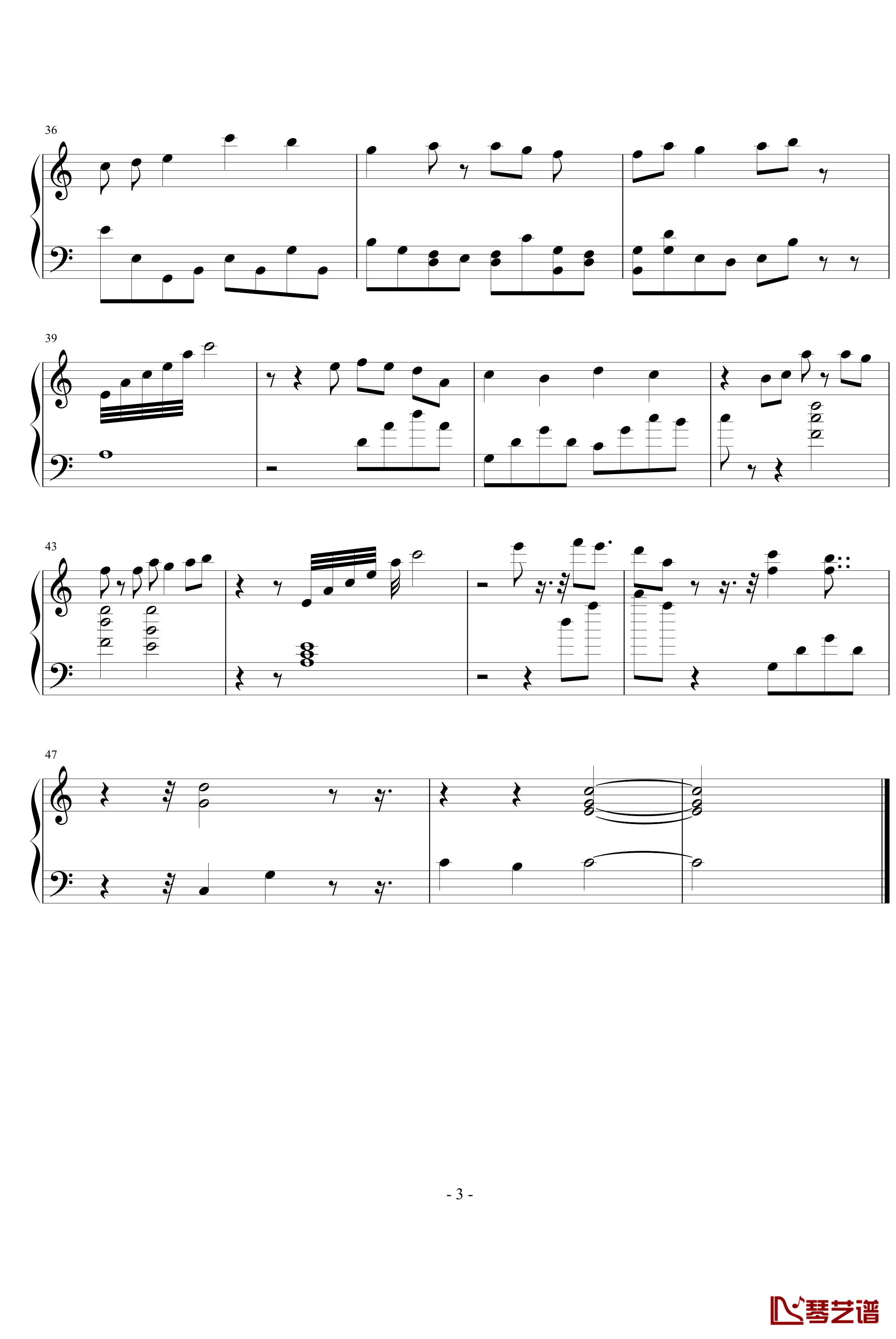 雨滴钢琴谱-Yiruma3