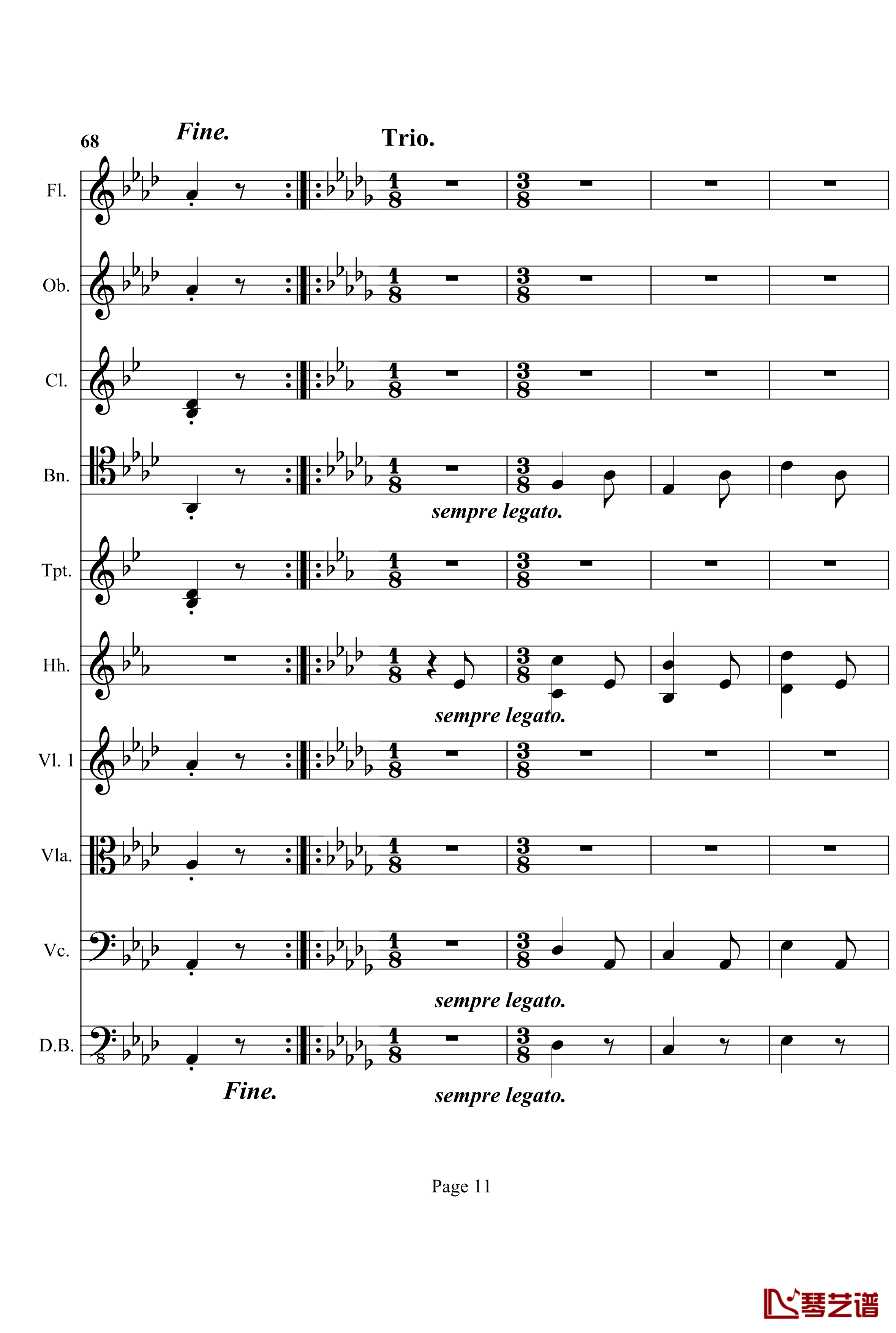 奏鸣曲之交响钢琴谱-第12首-Ⅱ-贝多芬-beethoven11