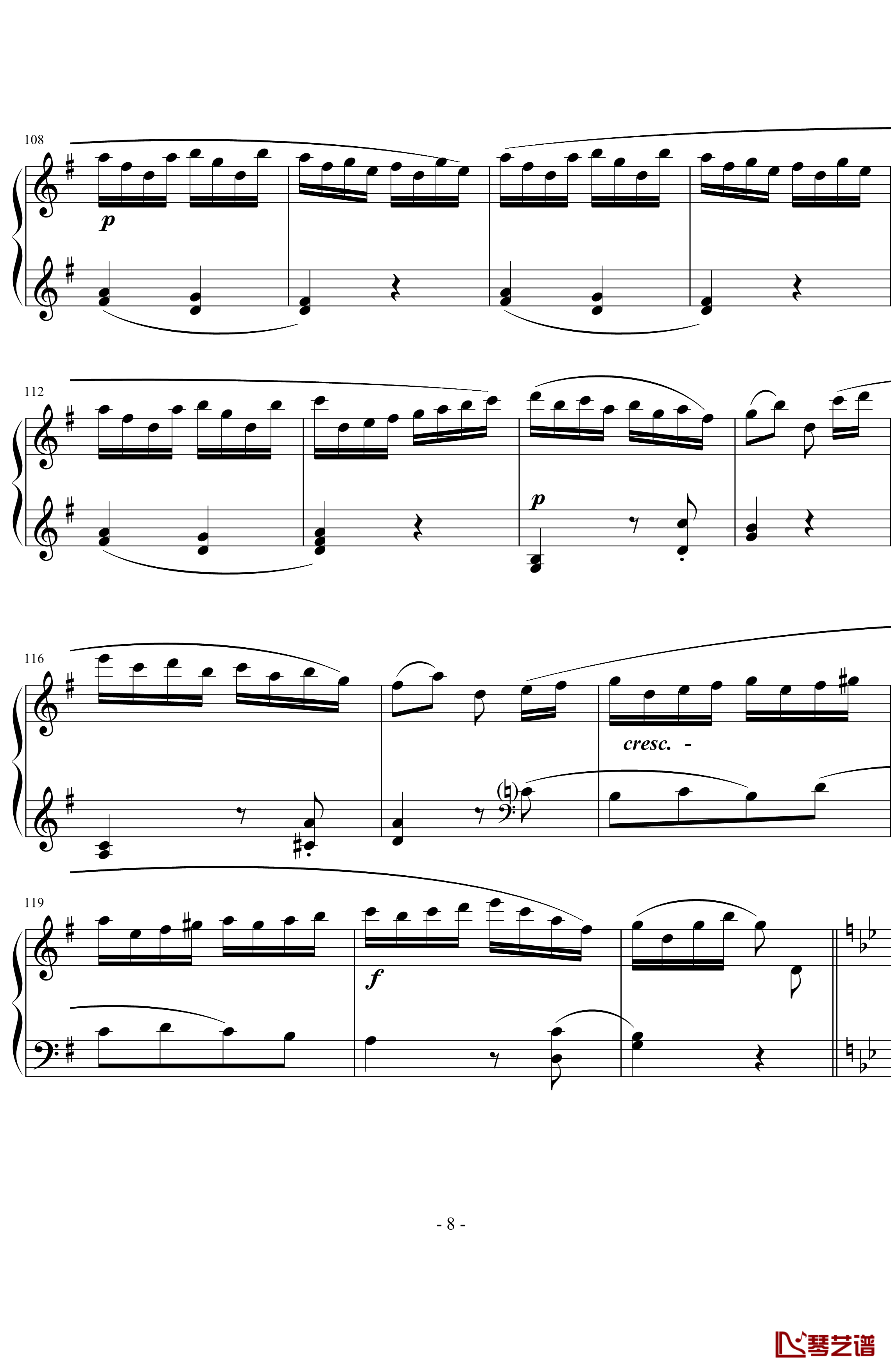 吉普赛回旋曲钢琴谱-海顿8