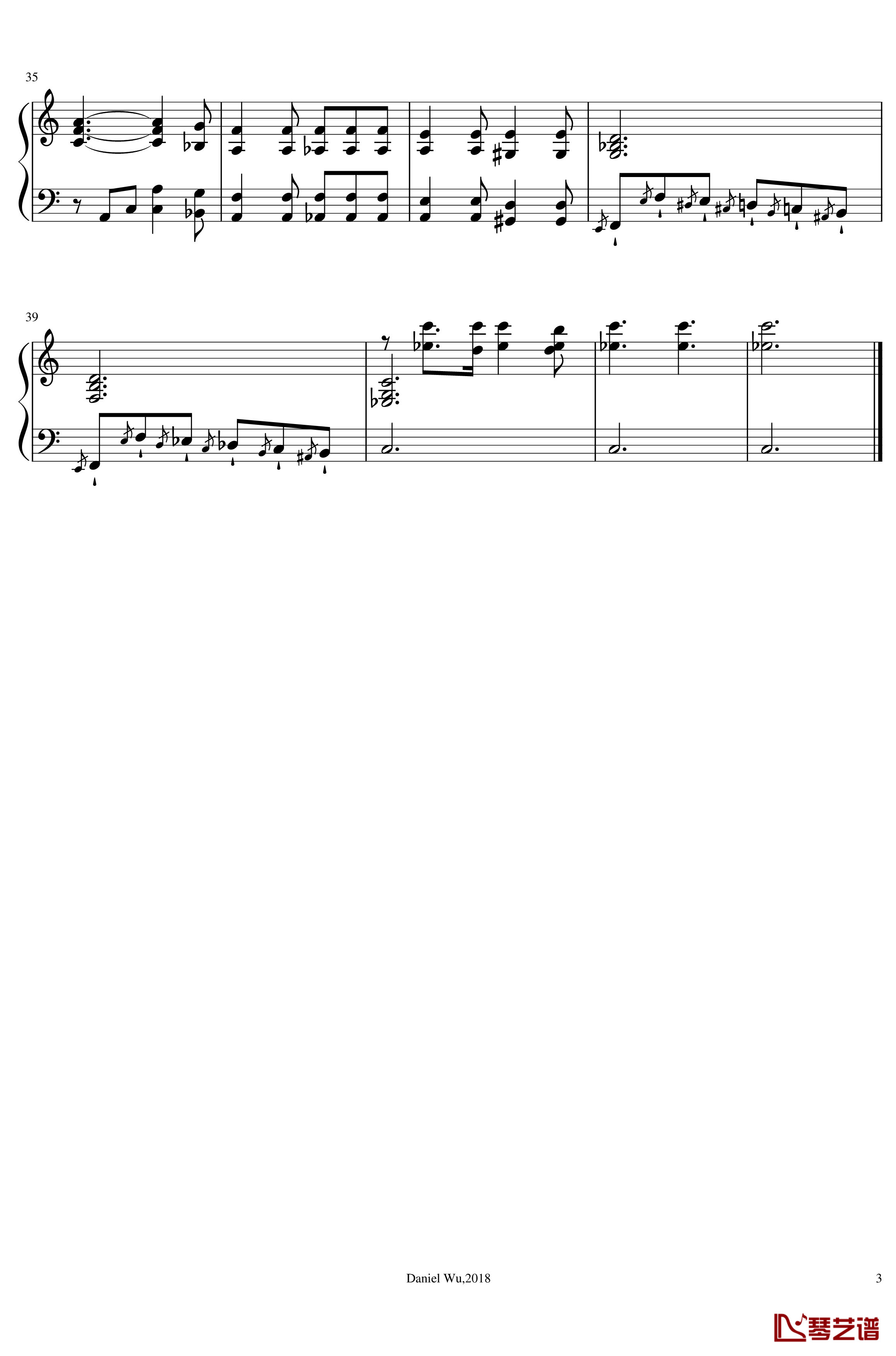 前奏曲钢琴谱-作品14，第1号-DanielInC3
