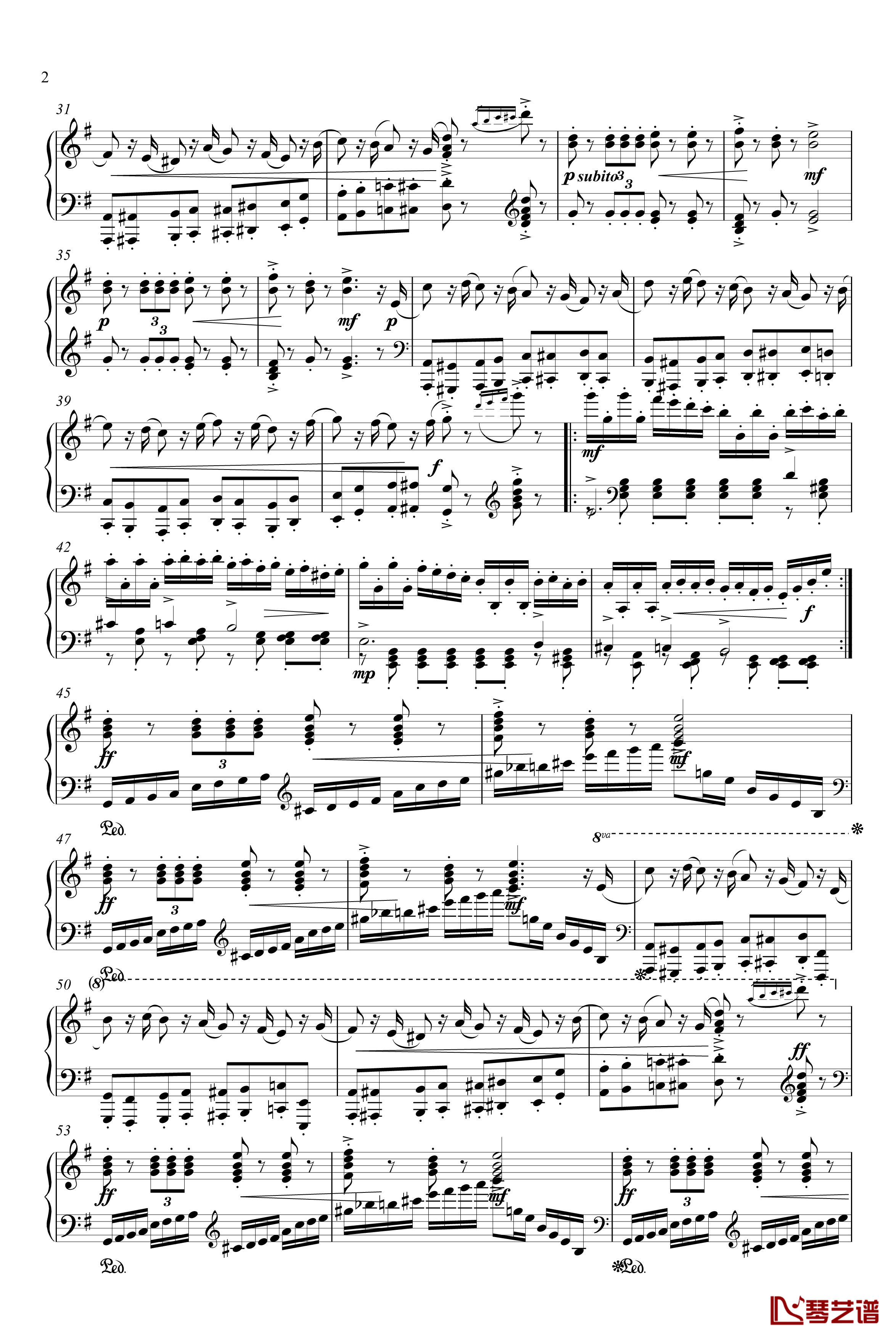 胡桃夹子进行曲钢琴谱-原版钢琴独奏版-柴科夫斯基-Peter Ilyich Tchaikovsky2