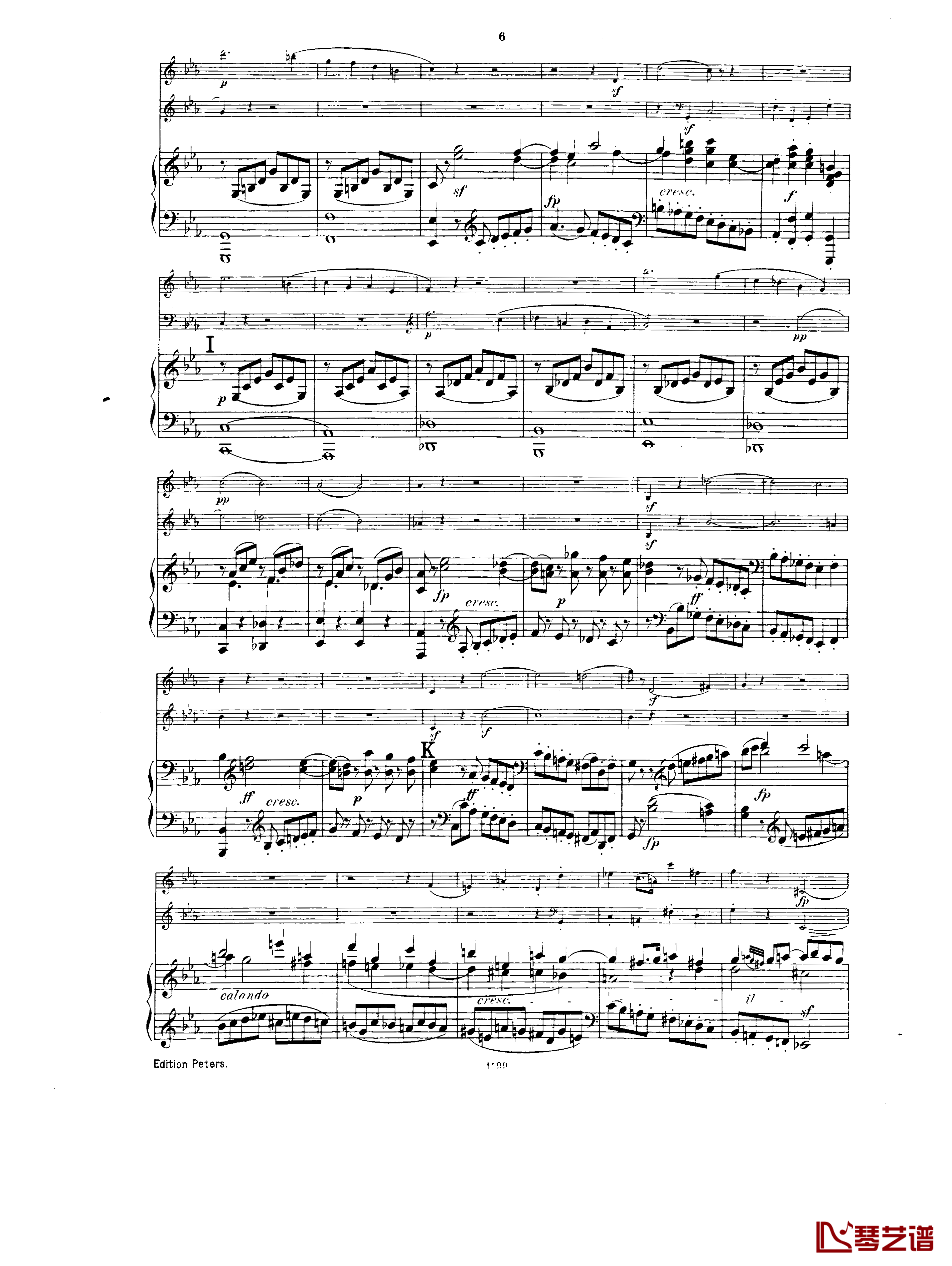  降E大调第一钢琴三重奏  Op.12钢琴谱-胡梅尔5