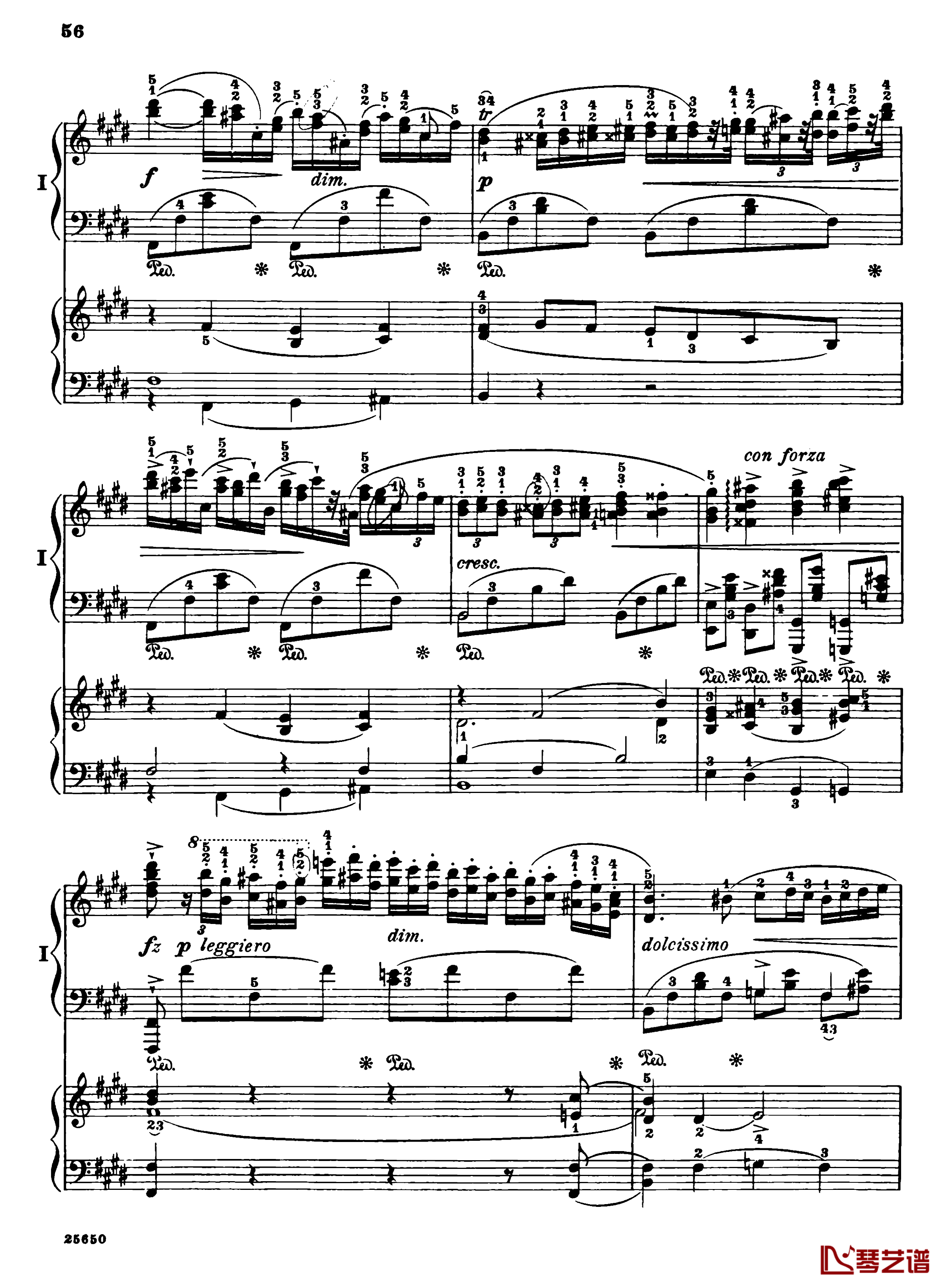 肖邦第一钢琴协奏曲钢琴谱-肖邦58