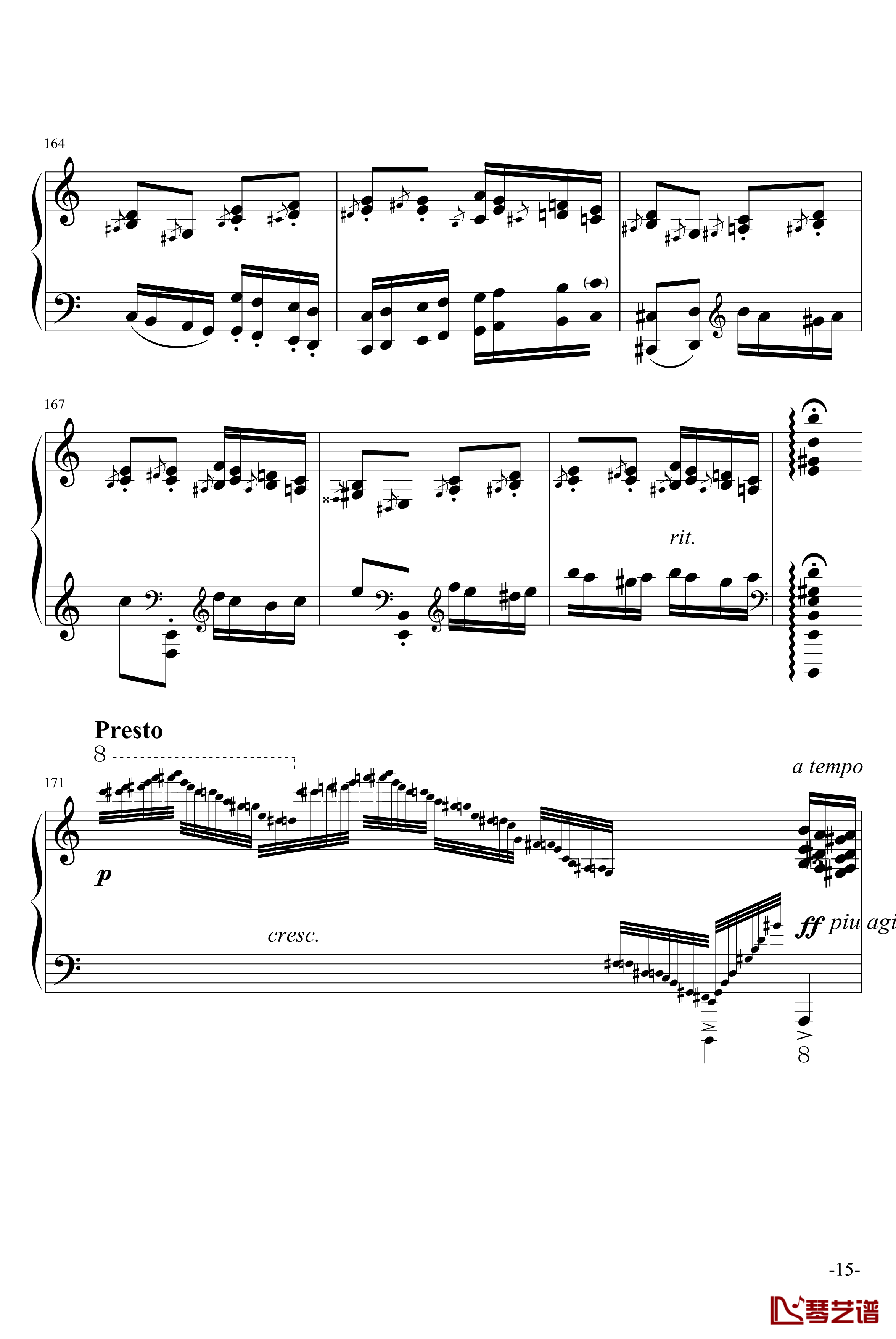 玩命版土耳其进行曲钢琴谱-莫扎特15