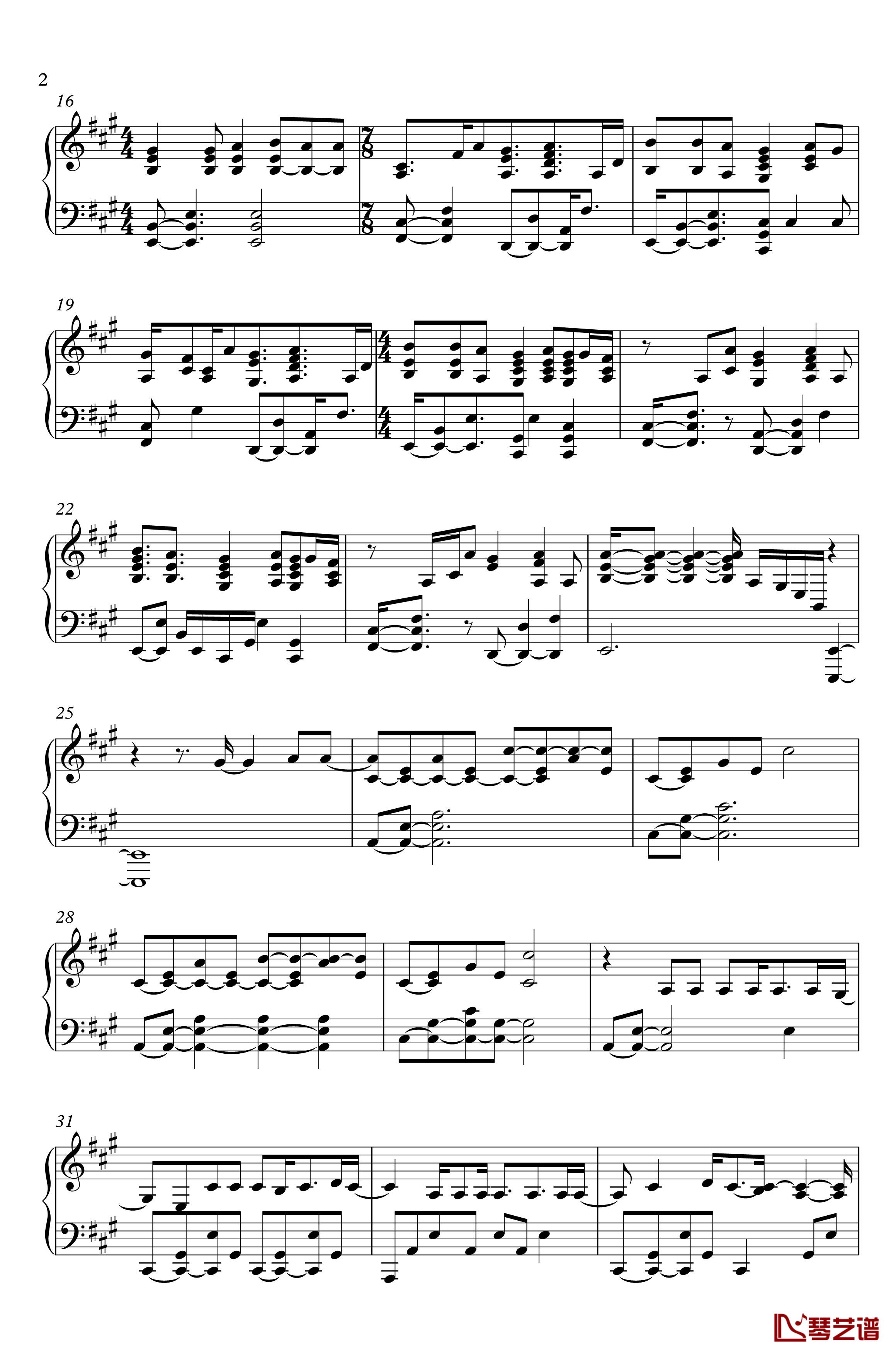 My Immortal钢琴谱-Evanescence2