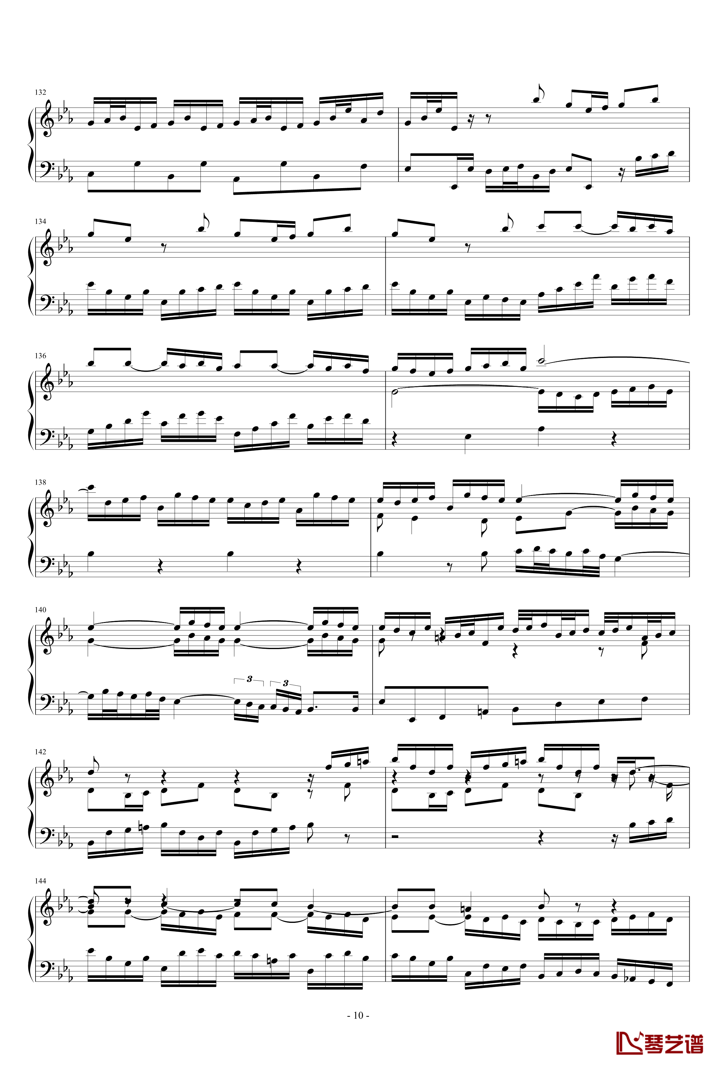C小调托卡塔BWV911钢琴谱-雅克·奥芬巴赫10