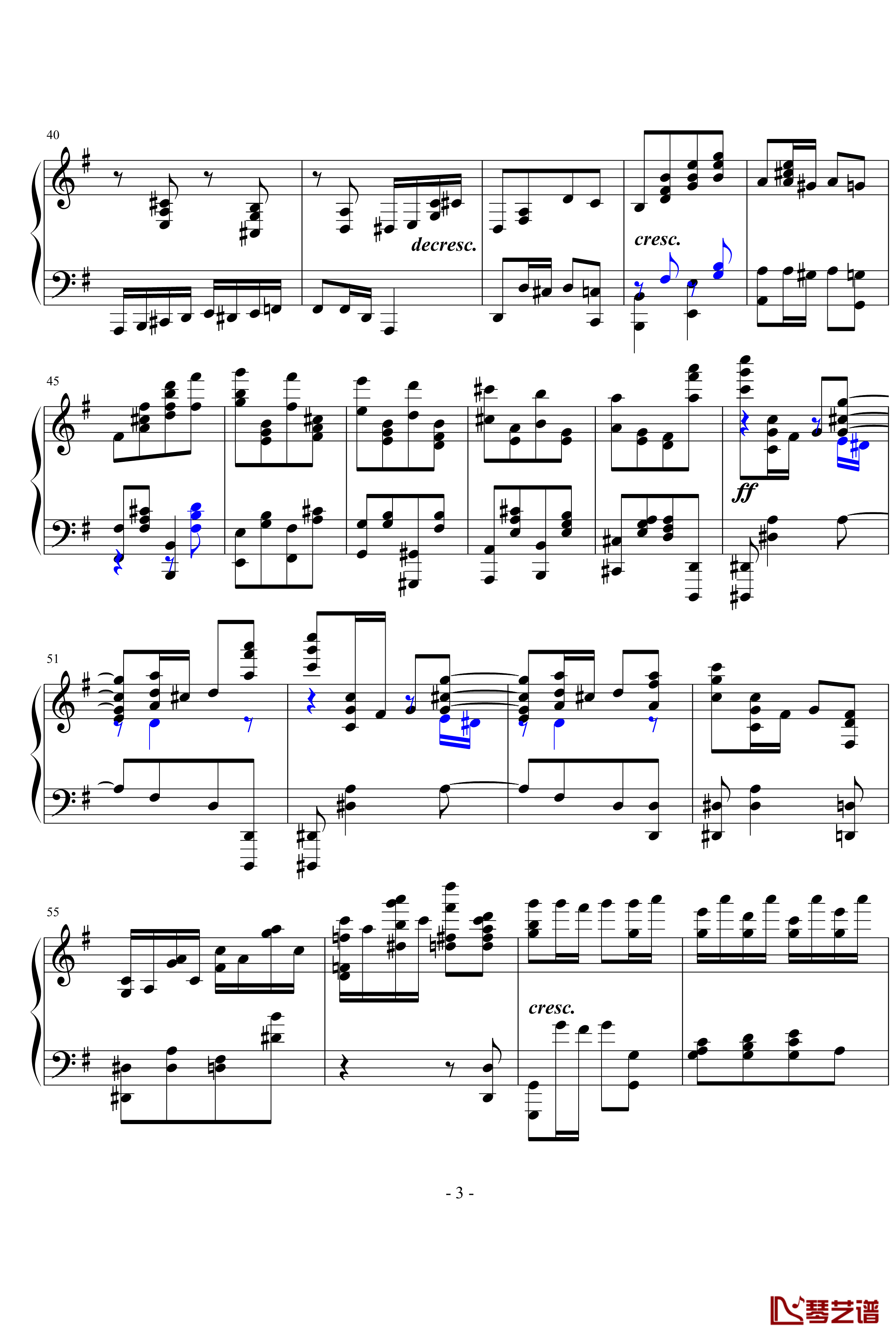 胡桃夹子钢琴谱-俄罗斯舞曲-柴科夫斯基-Peter Ilyich Tchaikovsky3