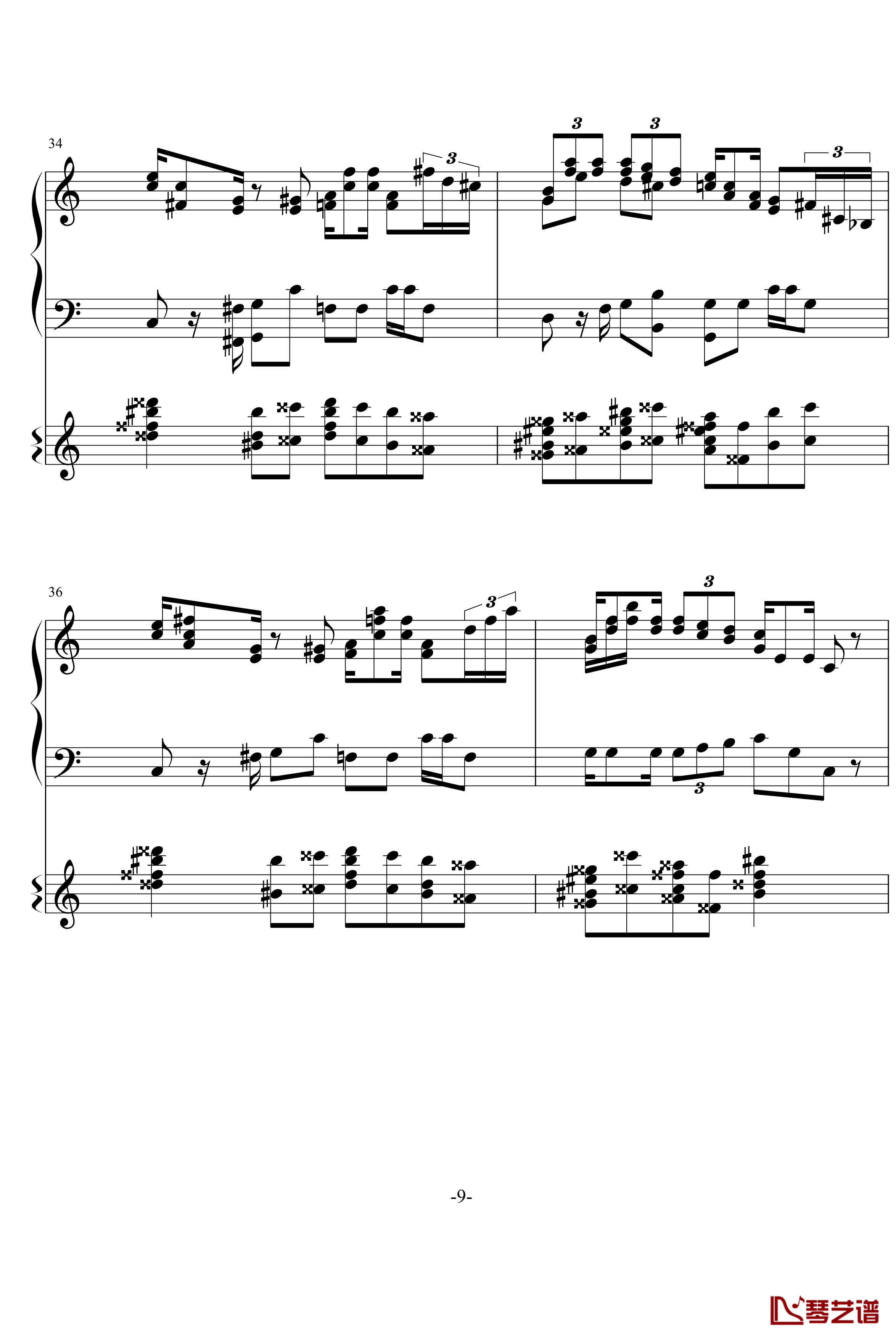 莫扎特和任天堂的故事钢琴谱-超级玛莉9