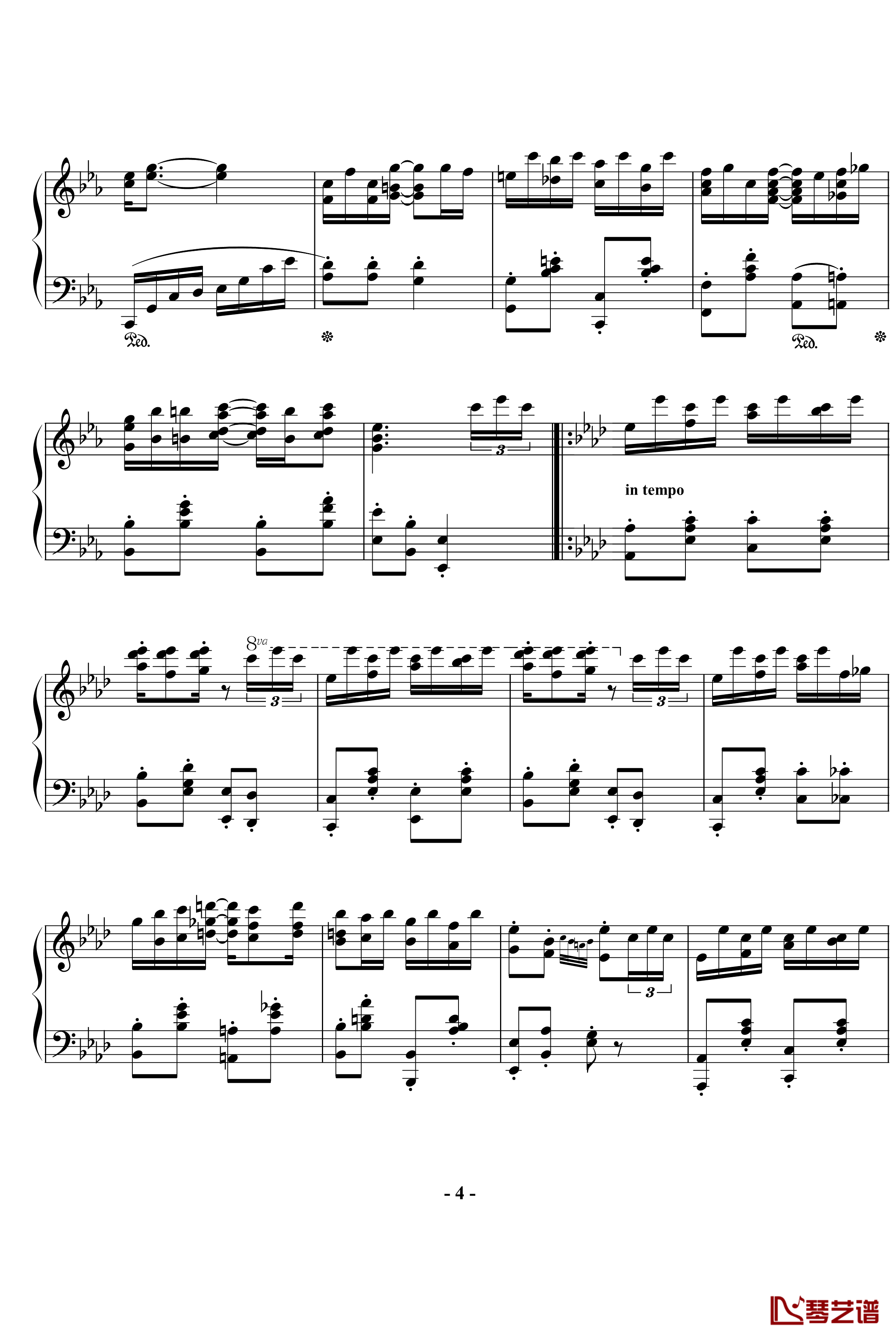 一首经典的爵士钢琴谱-欧美经典4