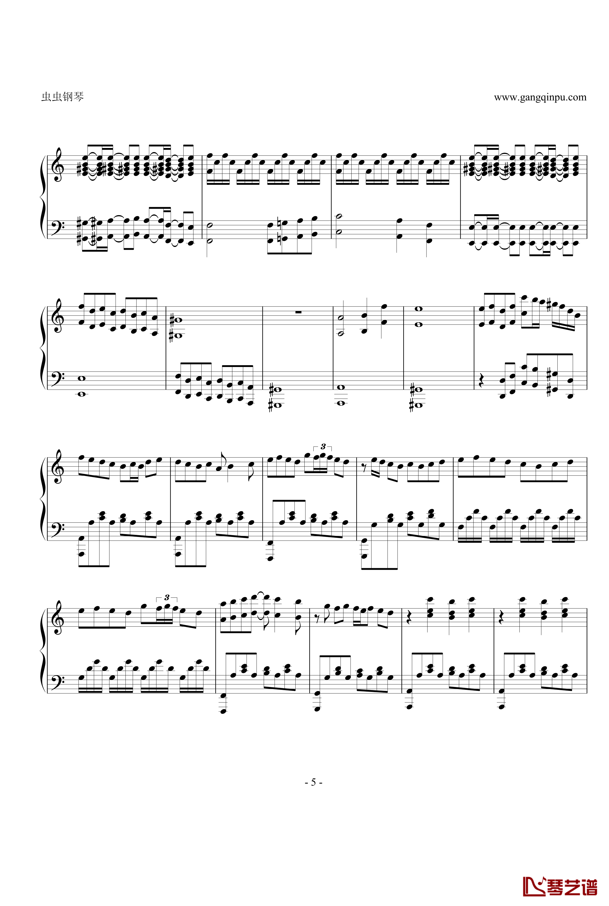 亡灵钢琴钢琴谱-修改版-电锯惊魂5