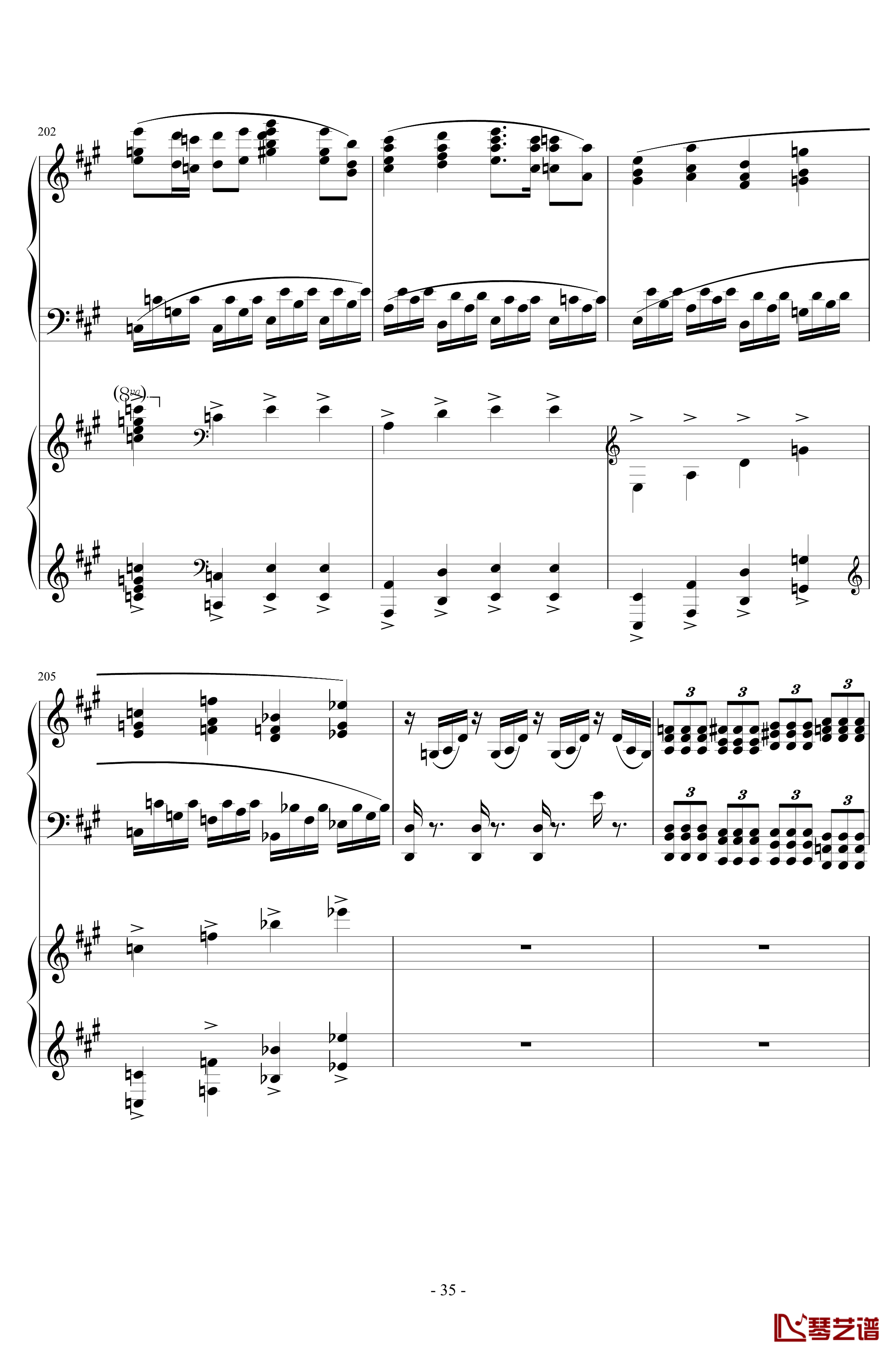 Piano Concerto No.6 in sharp F Minor Op.57 I.钢琴谱-一个球35