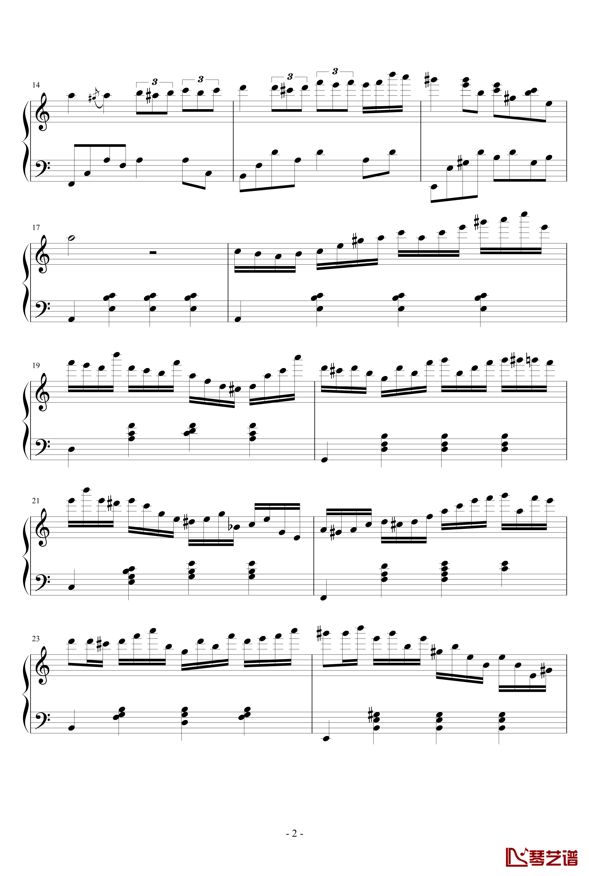 星空钢琴谱-x.i.杰2
