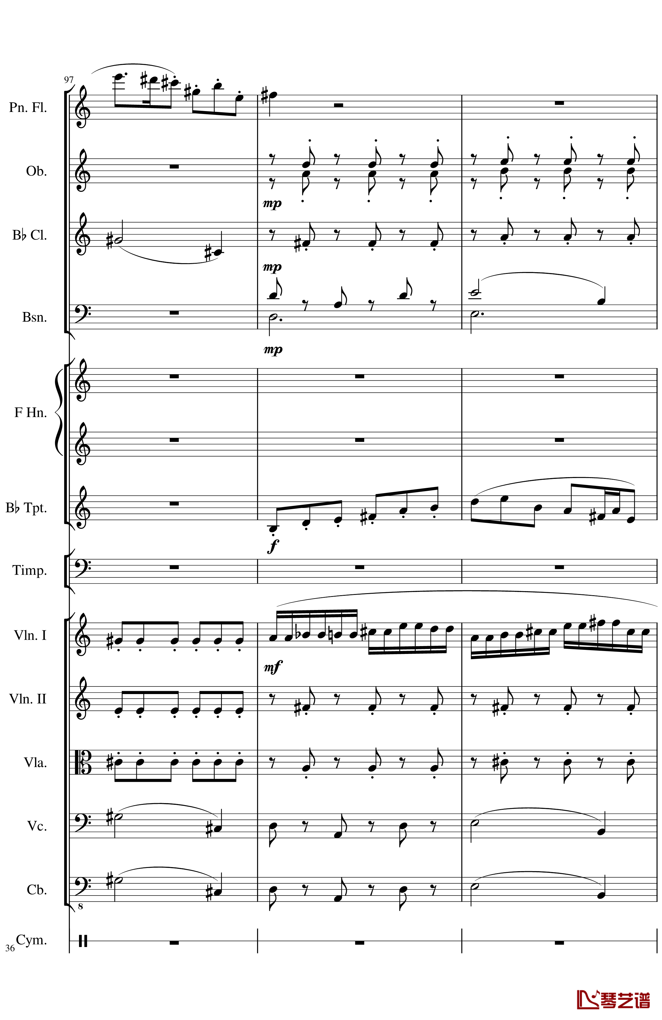 Op.122端午节快乐钢琴谱-长笛与乐队协奏曲-一个球36