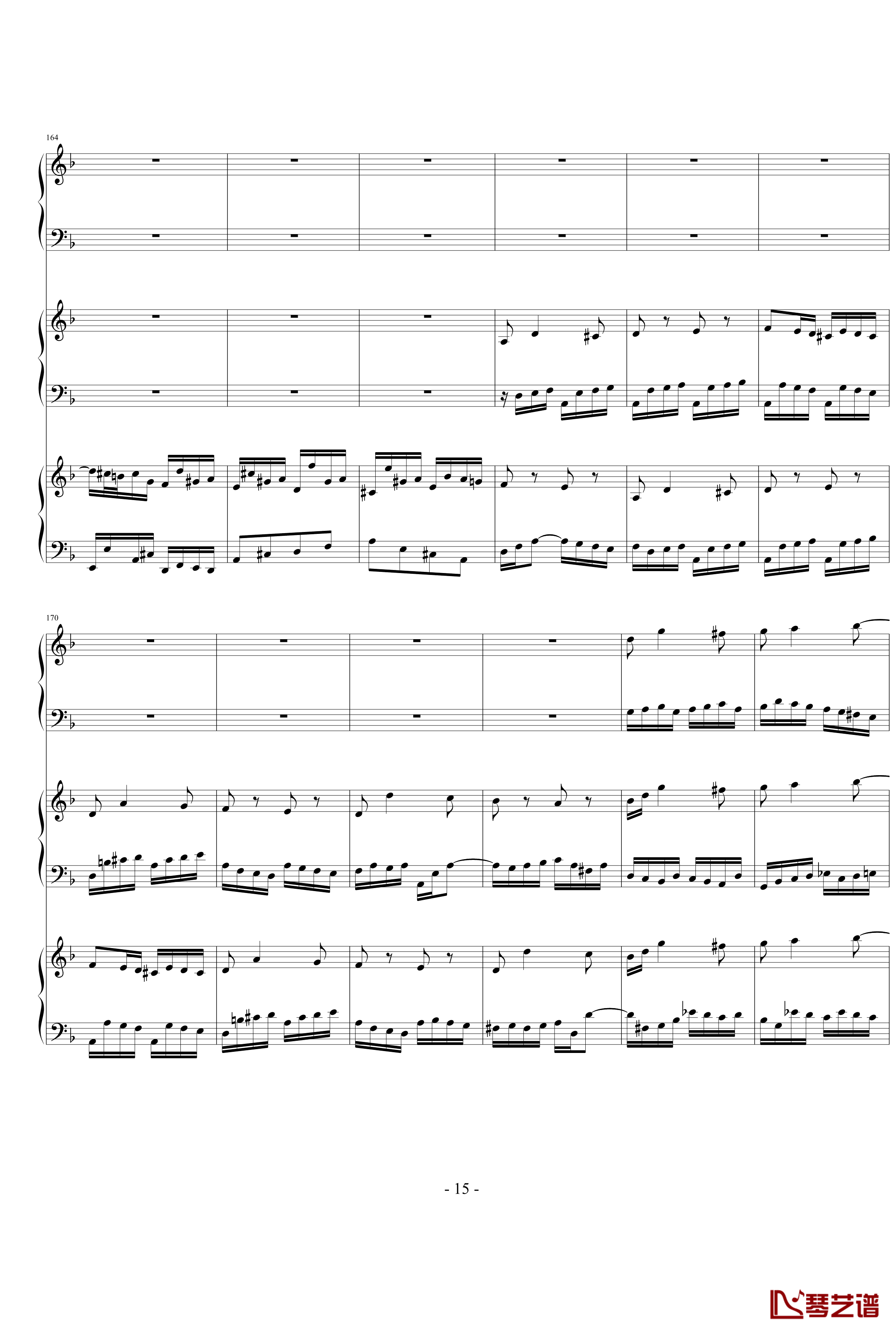 巴赫三键盘协奏曲钢琴谱-钢琴-巴赫-P.E.Bach15