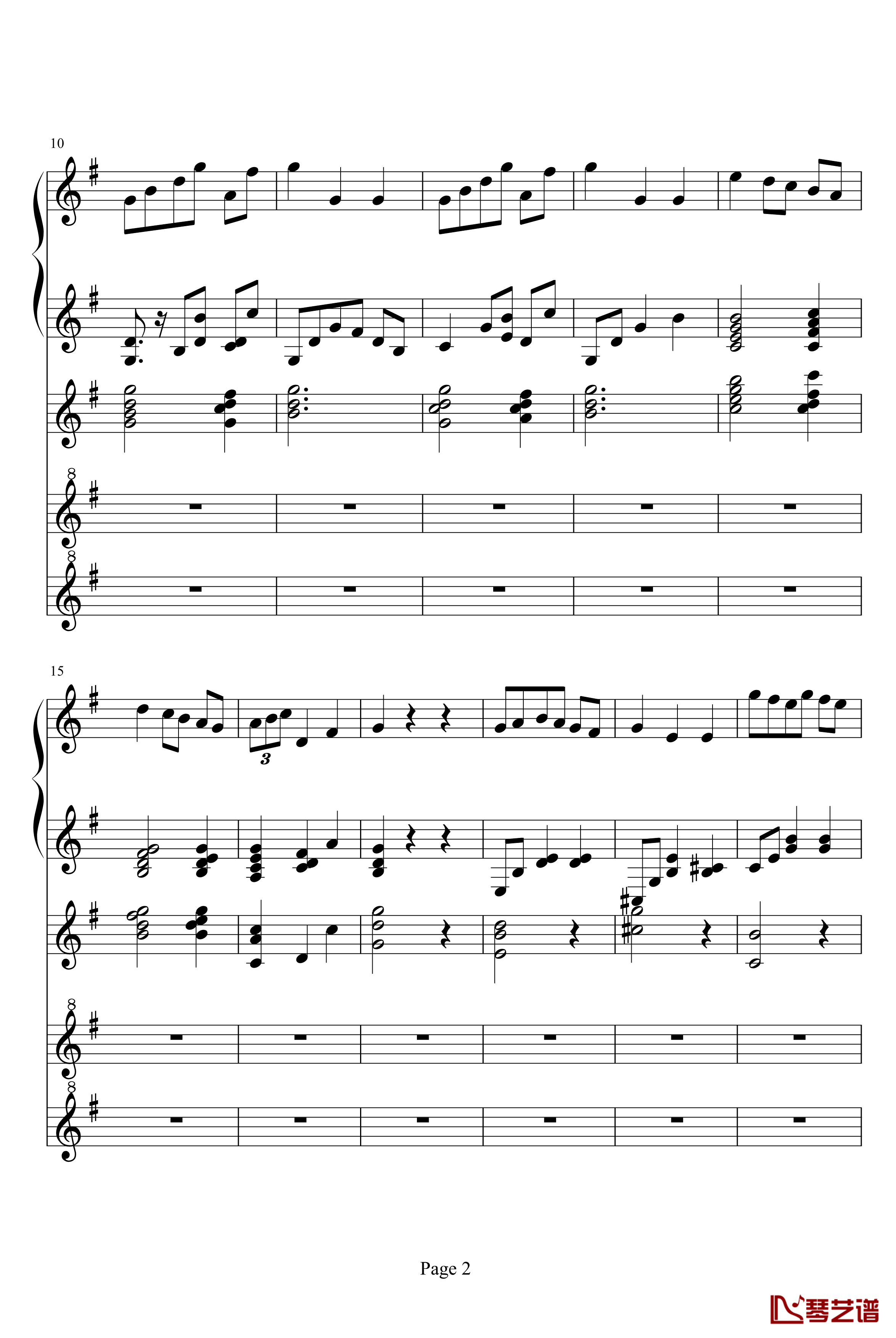 小步舞曲钢琴谱-巴赫-P.E.Bach2