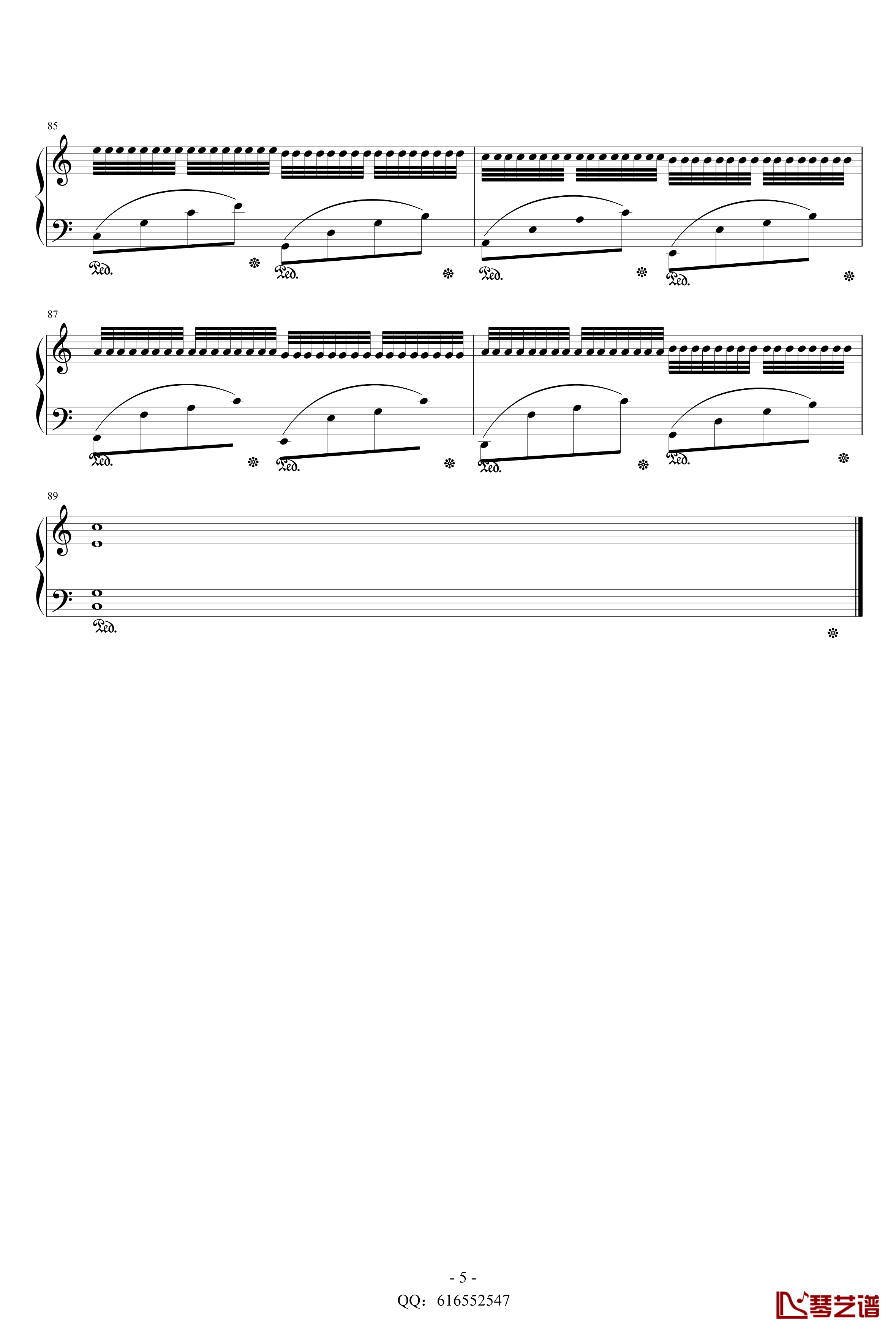 C大调卡农钢琴谱-金龙鱼优化版160812-乔治温斯顿5