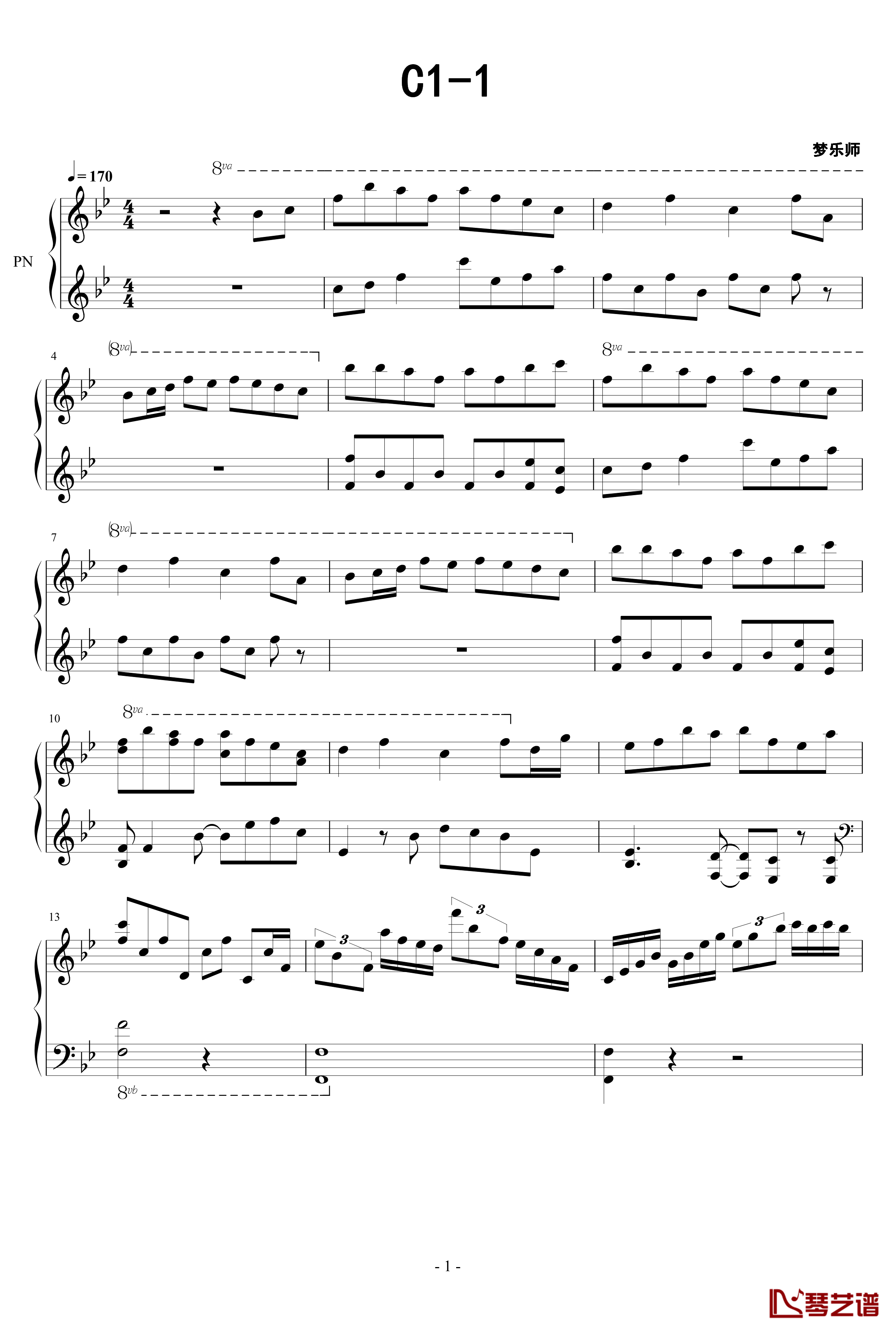从零学作曲C1-1钢琴谱-梦乐师1