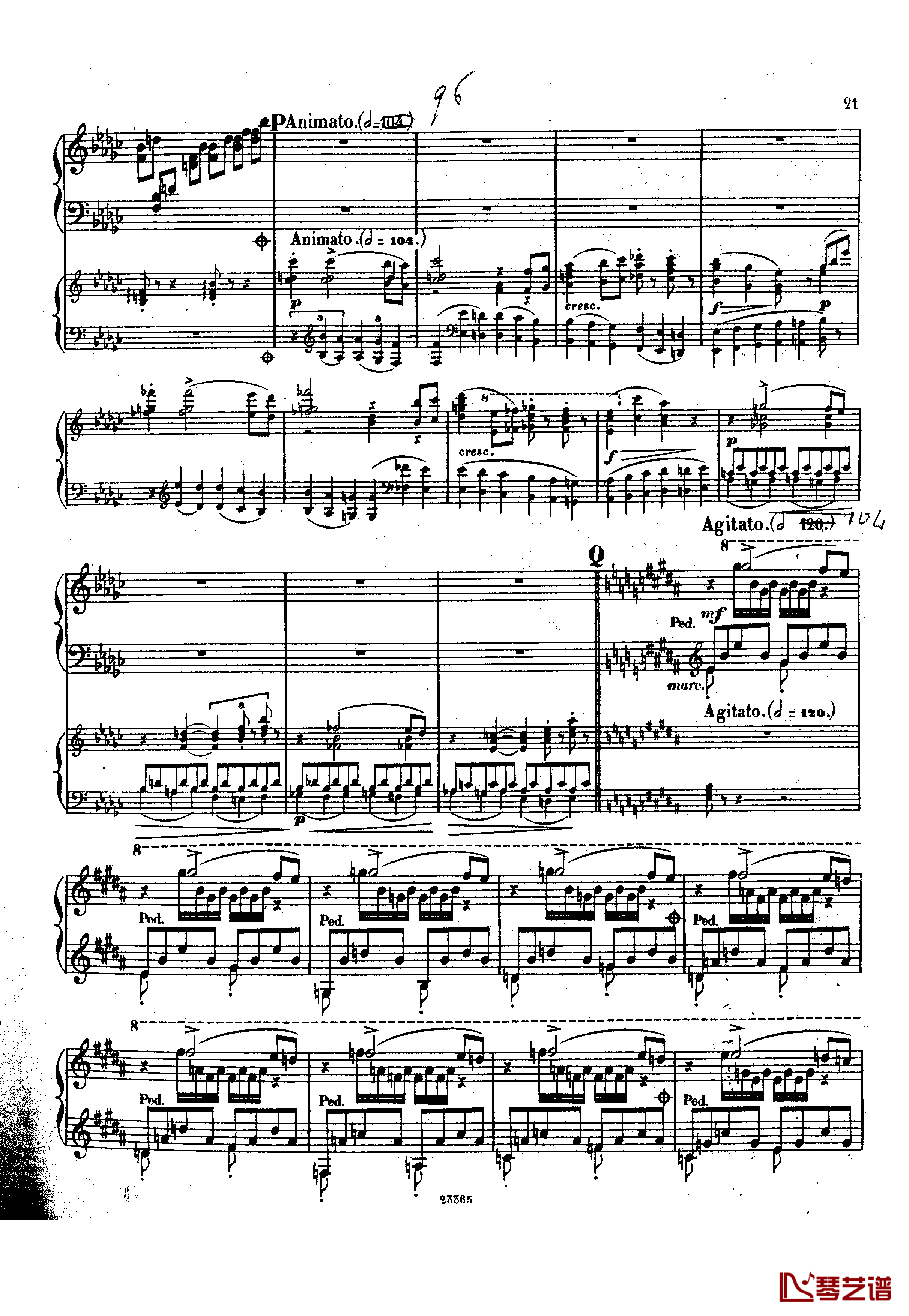g小调钢琴协奏曲  Op.15钢琴谱-斯甘巴蒂21