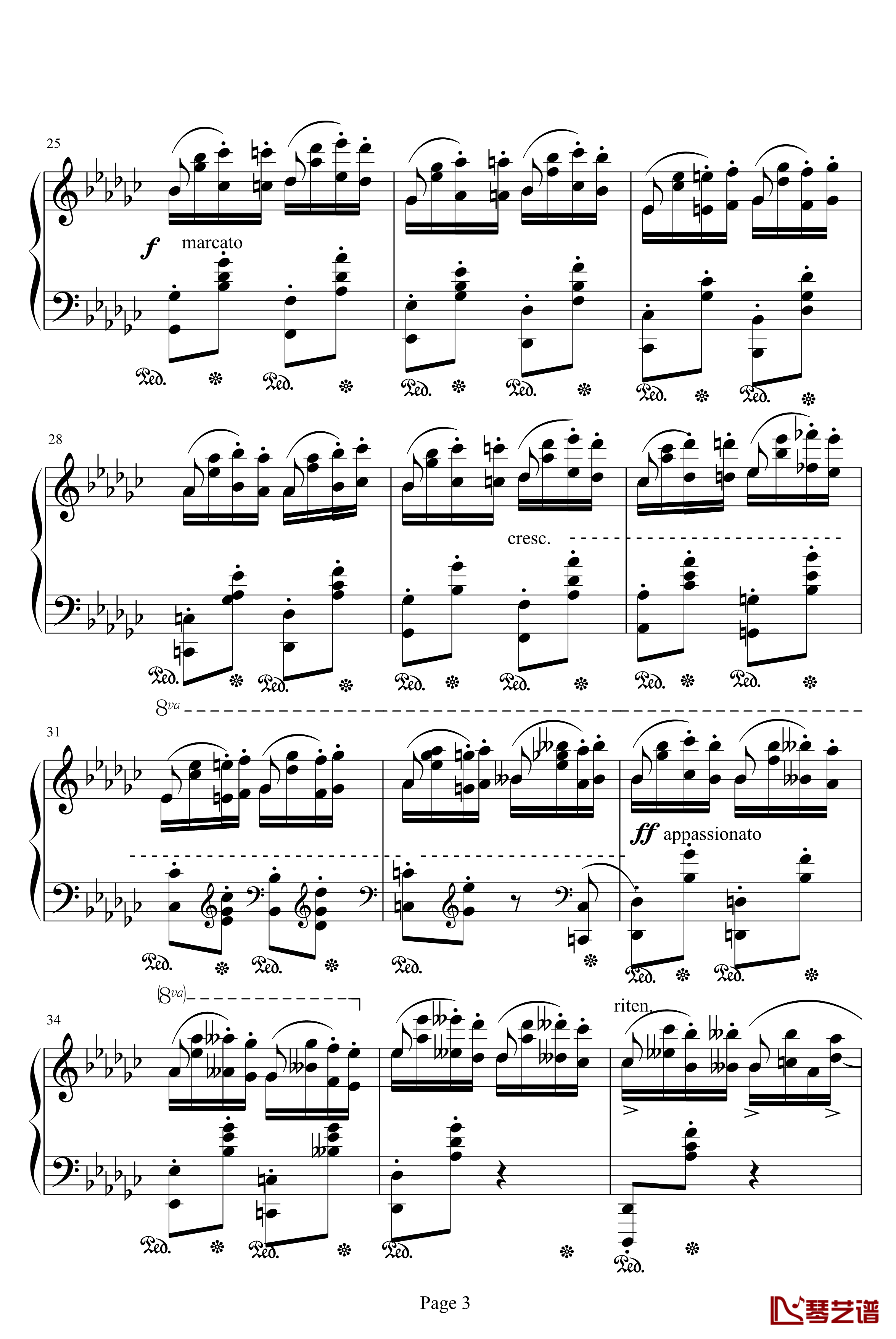 12 Etudes No.9 in G flat major钢琴谱-肖邦-chopin3