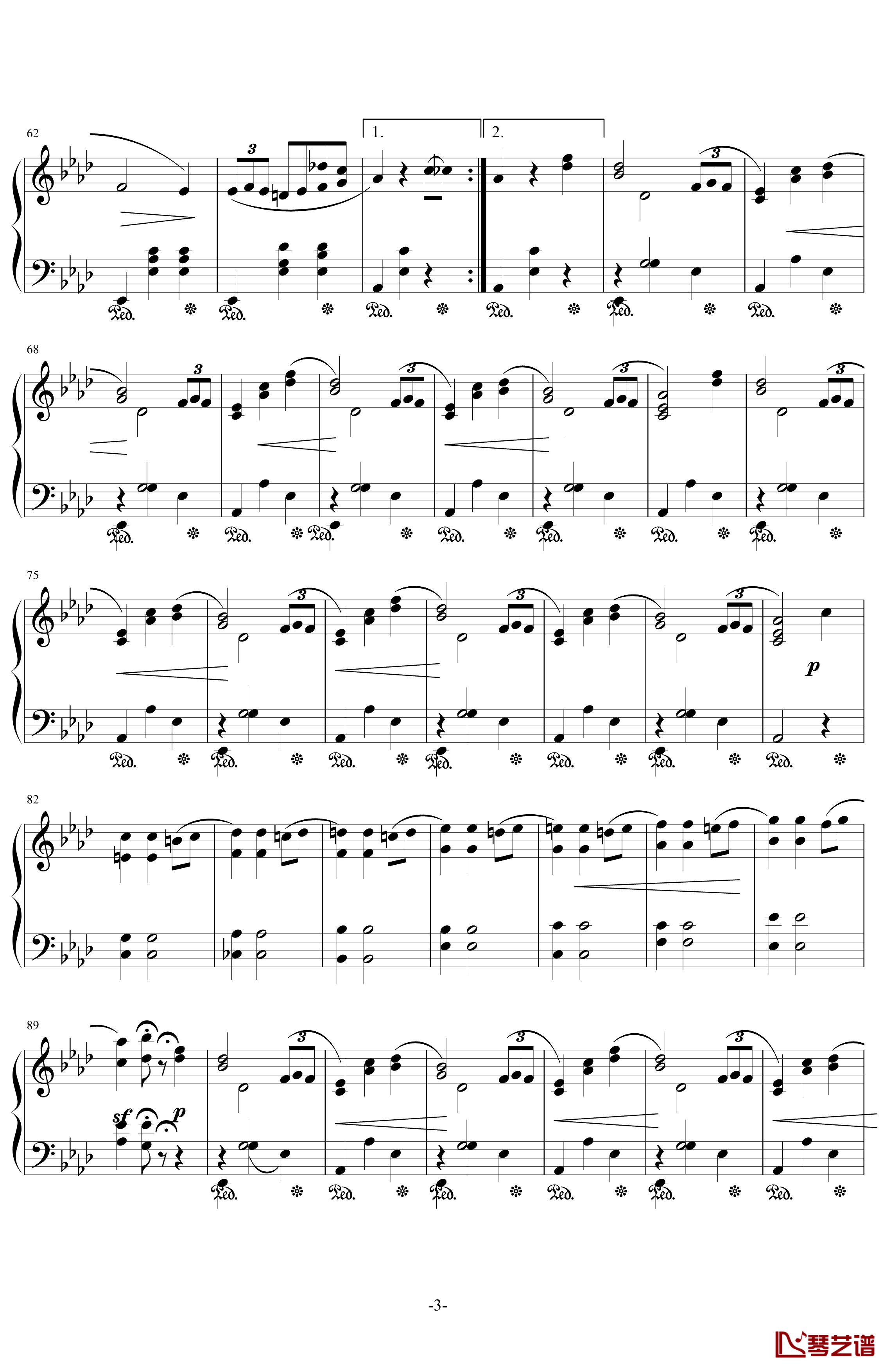 第九号圆舞曲Op69钢琴谱-Nr1-肖邦-chopin3