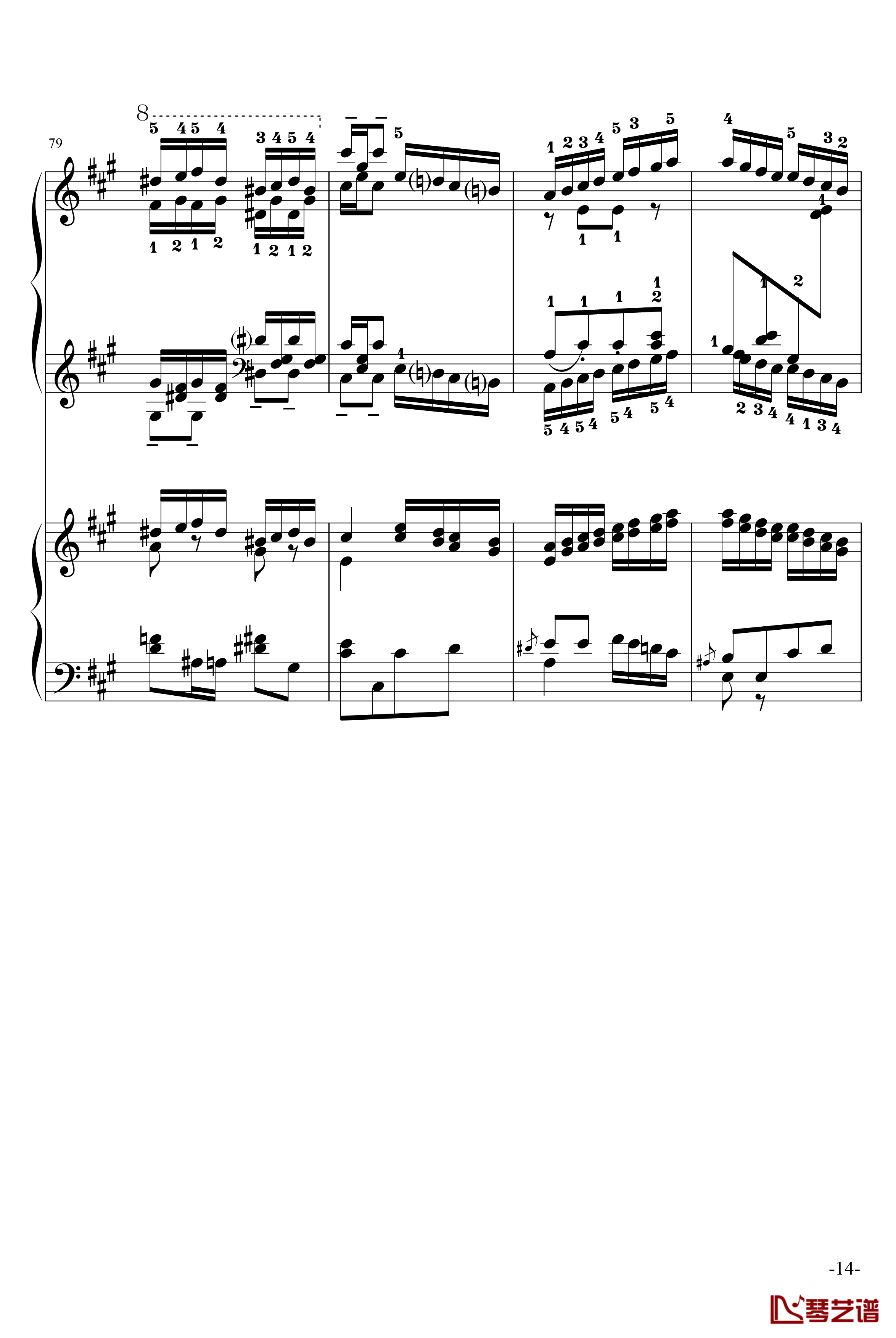 斗琴就找土耳其真实惠钢琴谱-修改-莫扎特14