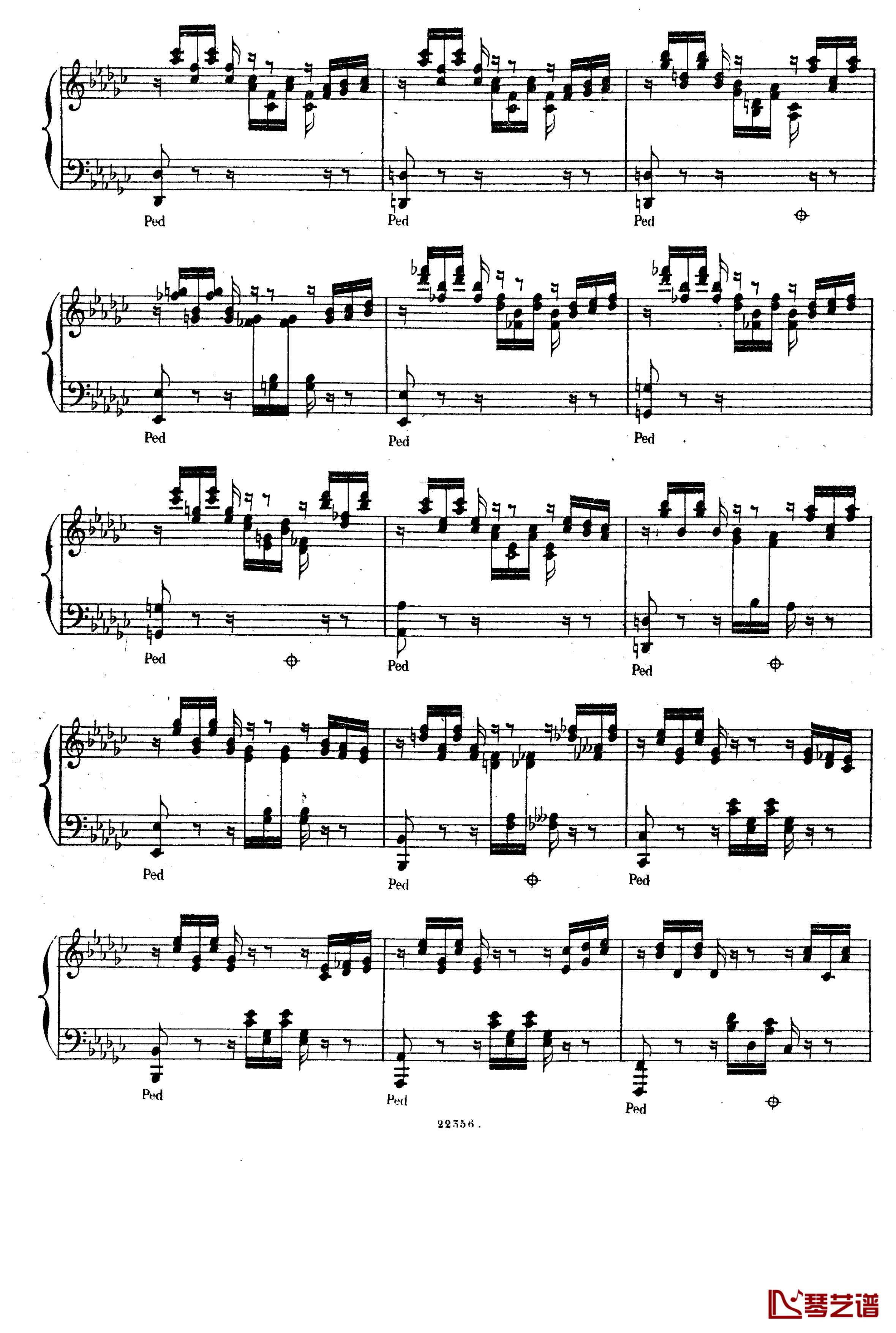  前奏曲与赋格 Op.6钢琴谱-斯甘巴蒂6