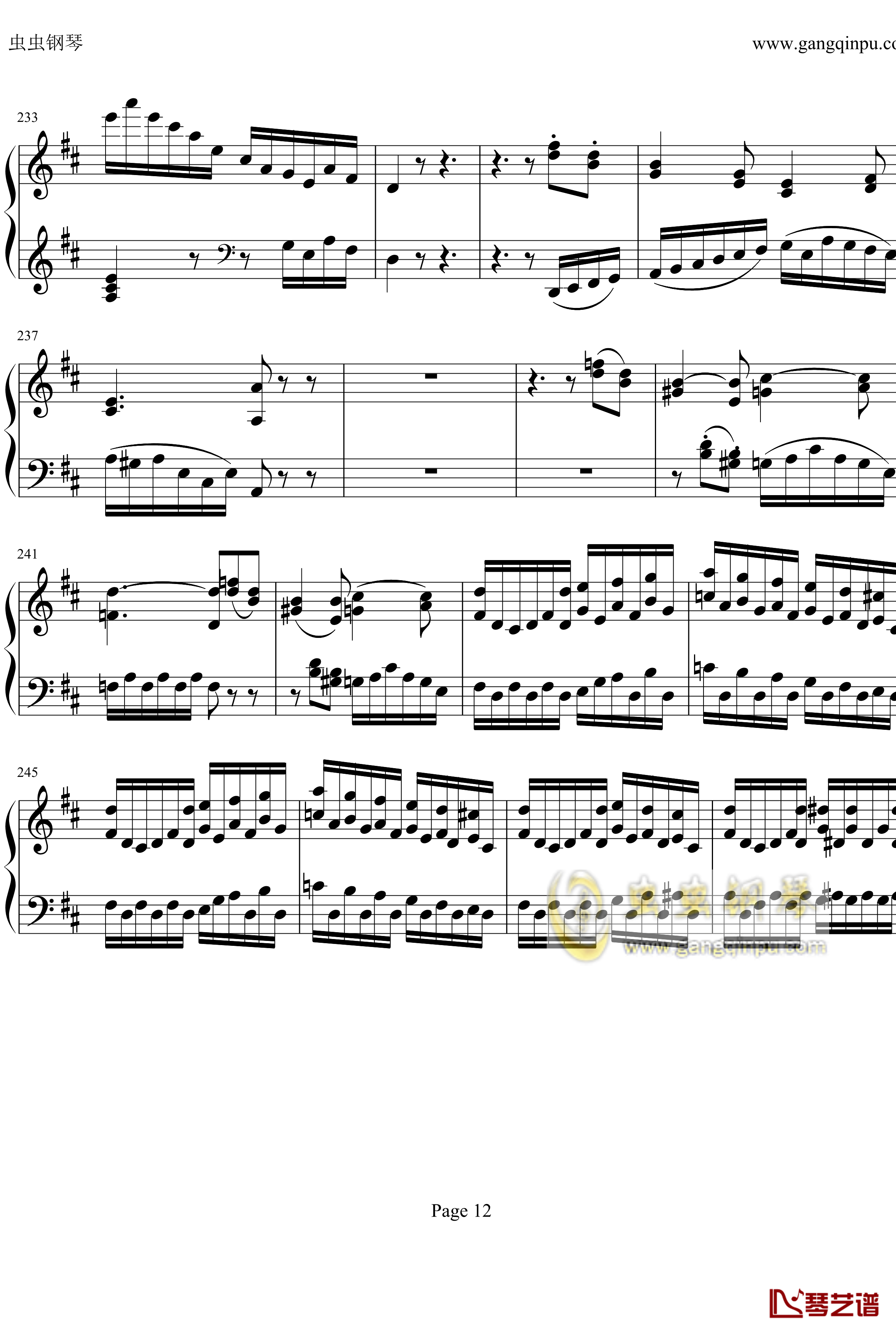 贝多芬钢琴协奏曲Op61第三乐章钢琴谱-贝多芬12