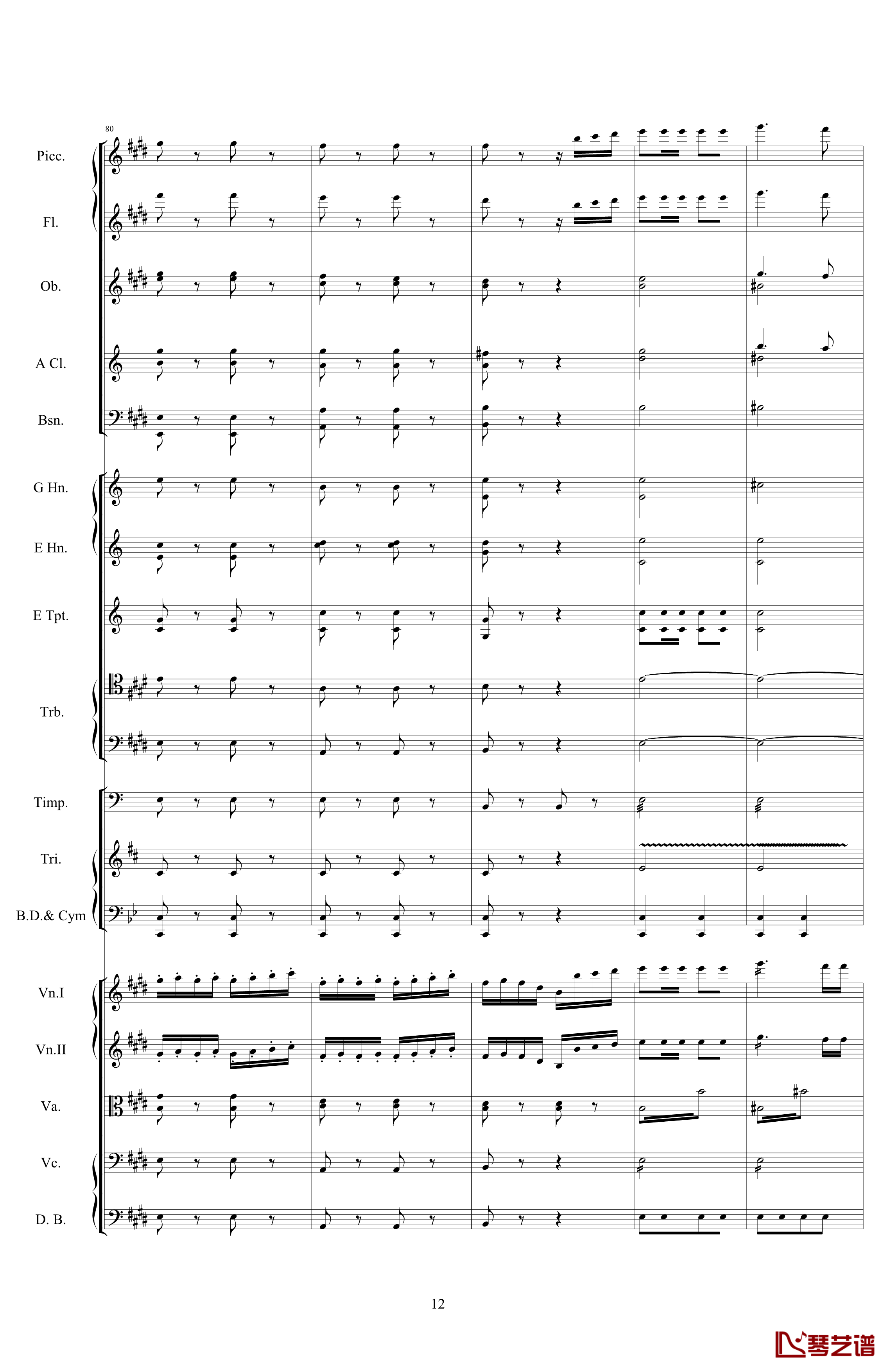 威廉退尔序曲钢琴谱-原版扒谱-罗西尼12
