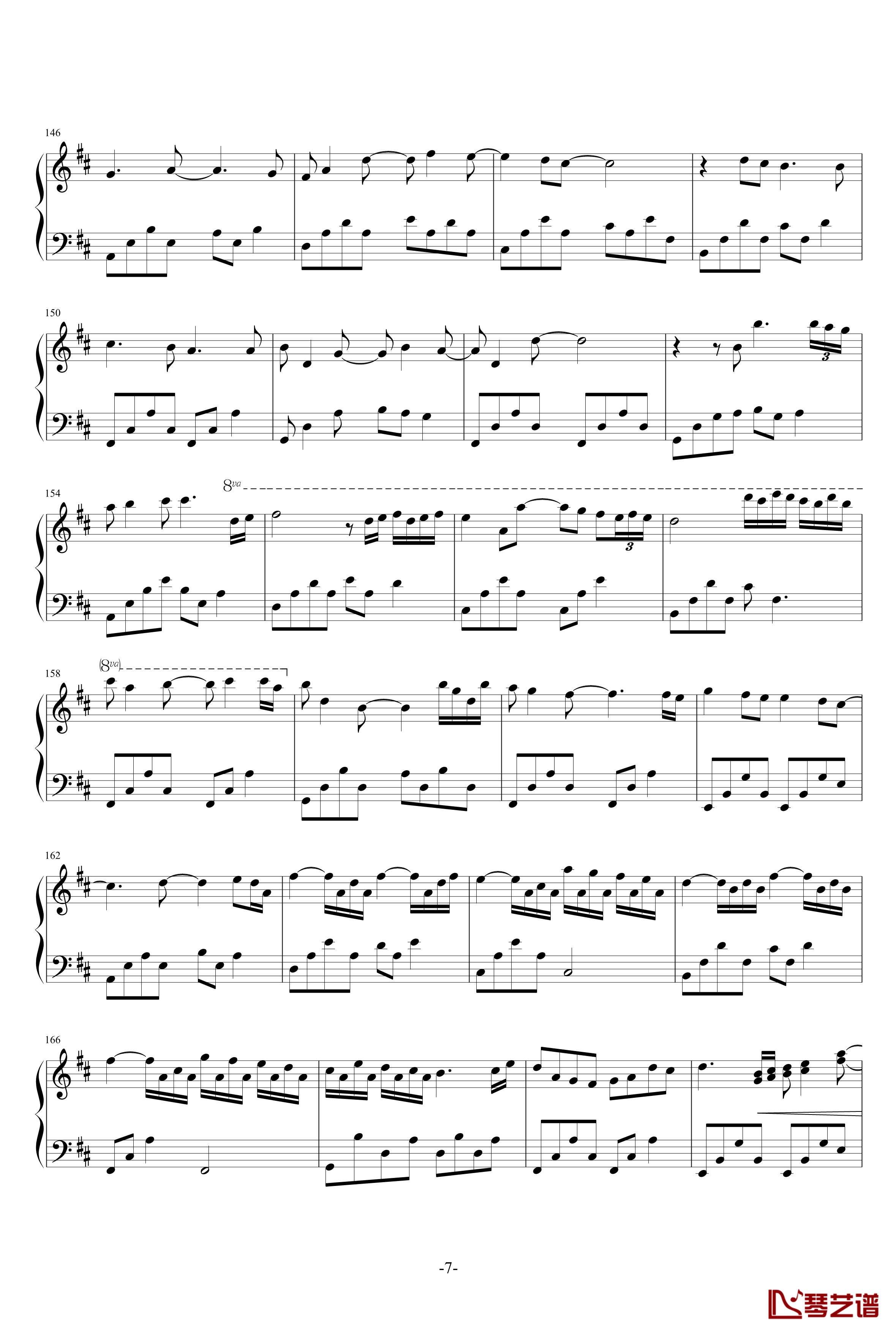 Canon In D Major钢琴谱-David Lanz-卡农7