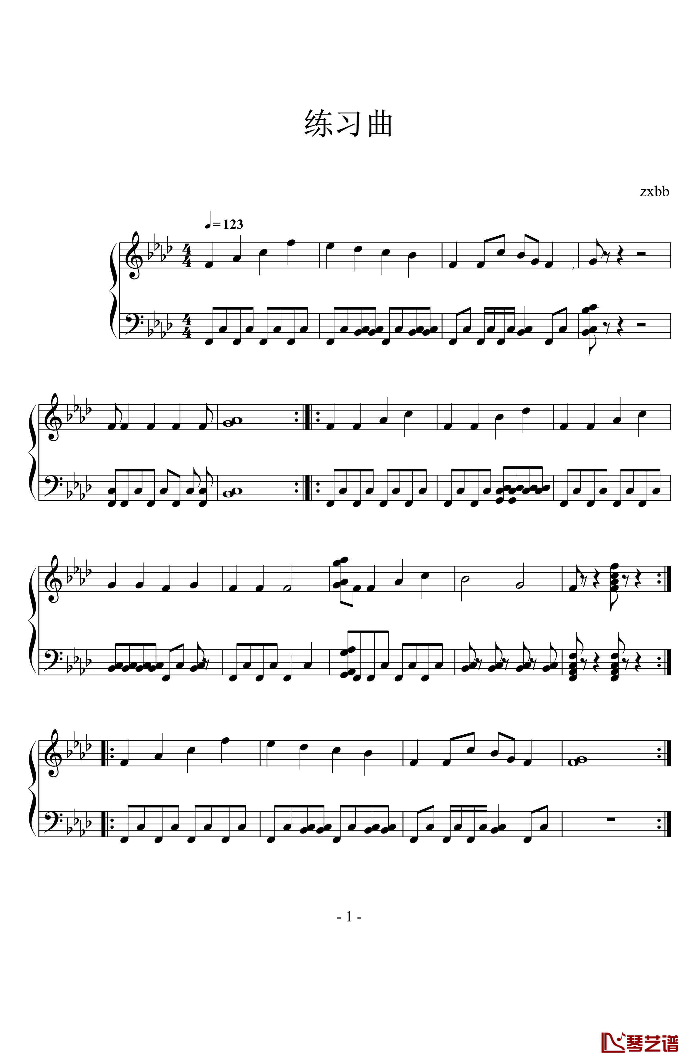 练习曲钢琴谱-zxbb1