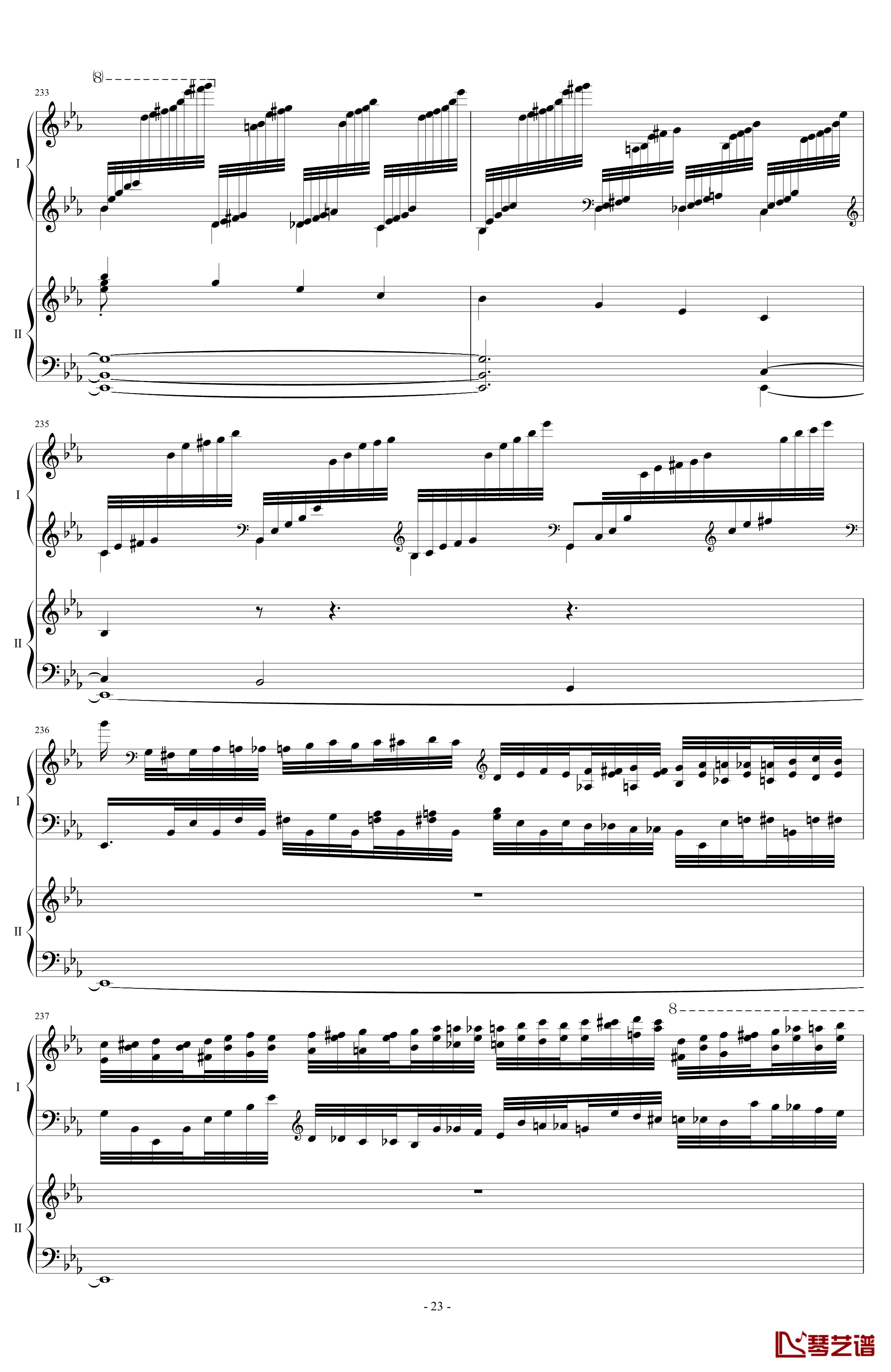拉三第三乐章41页双钢琴钢琴谱-最难钢琴曲-拉赫马尼若夫23