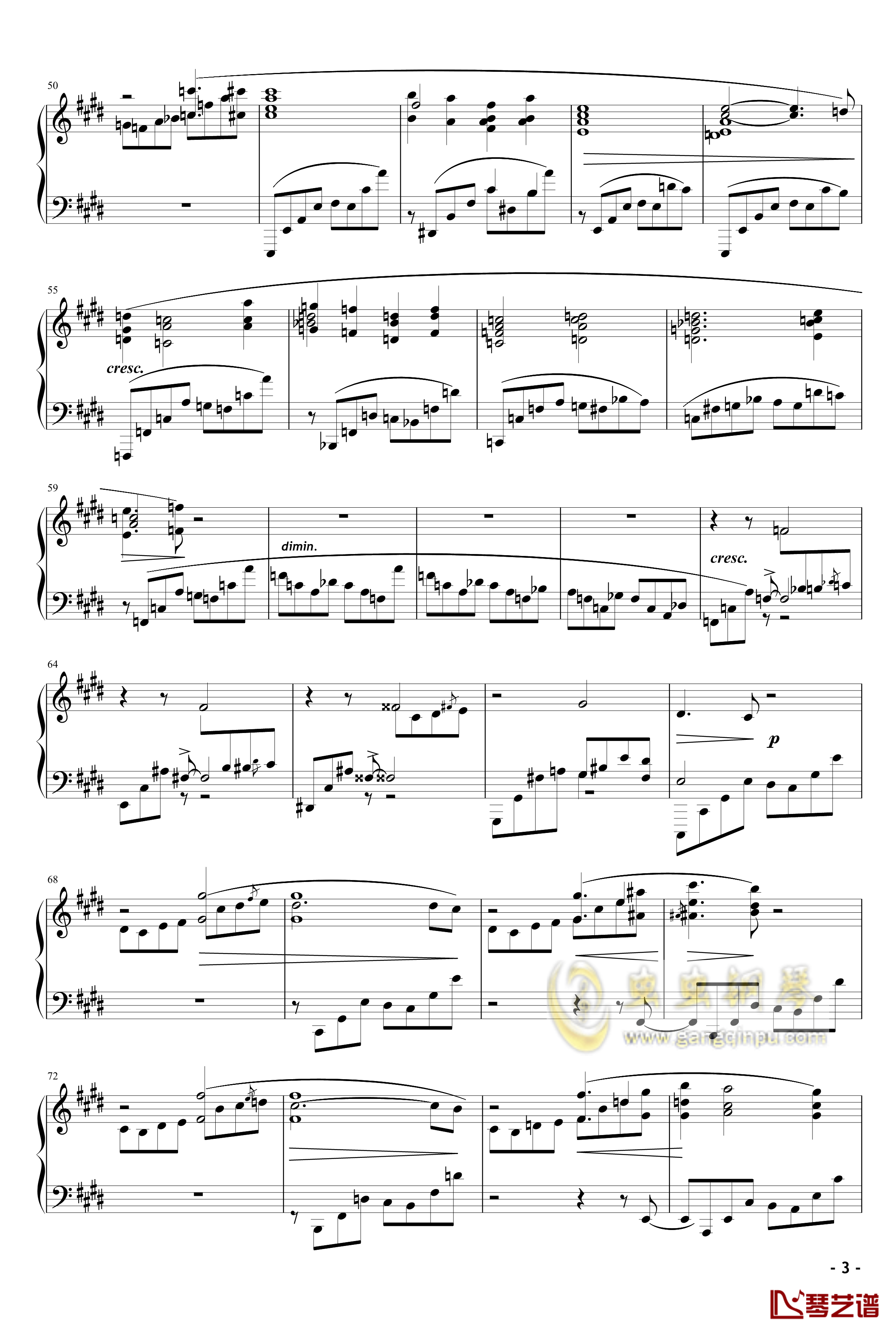 升c小调前奏曲 Op.45钢琴谱-雨田版-肖邦-chopin3