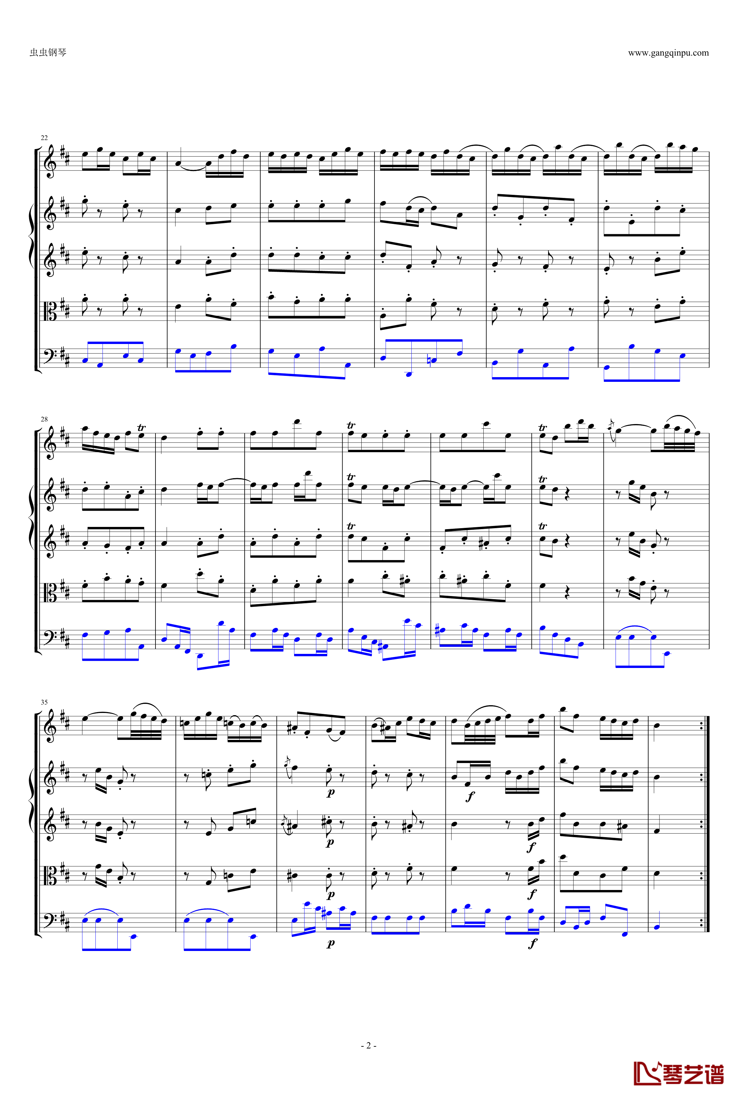 BWV 1067谐谑曲钢琴谱-J.S.巴赫2